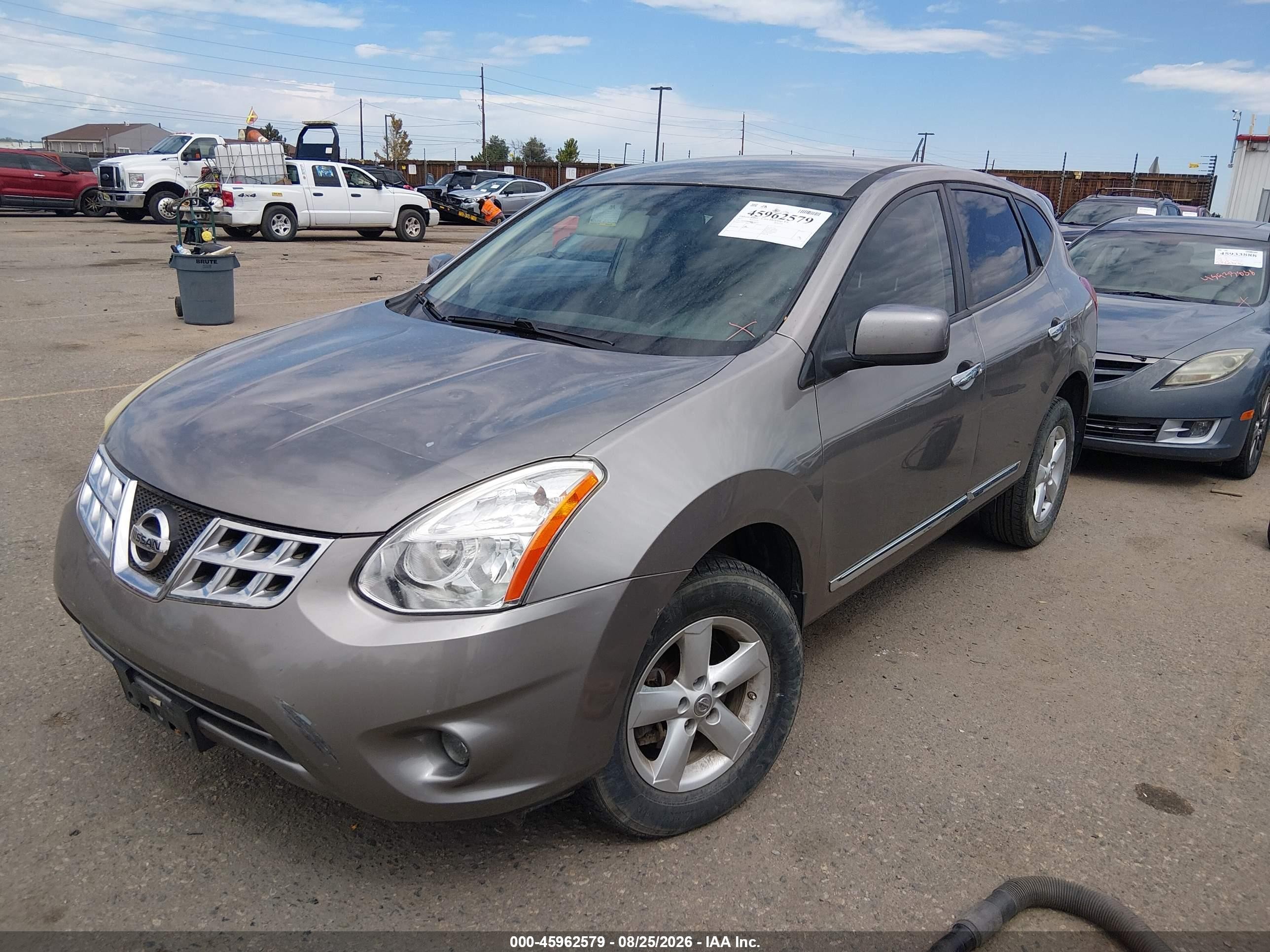2013 Nissan Rogue S Серый vin: JN8AS5MV0DW148450