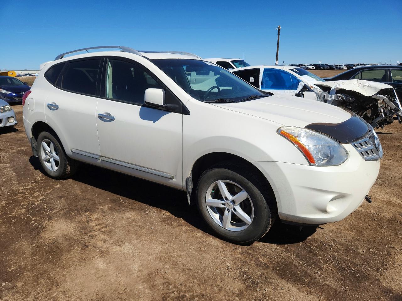 2013 Nissan Rogue S Белый vin: JN8AS5MV0DW150411