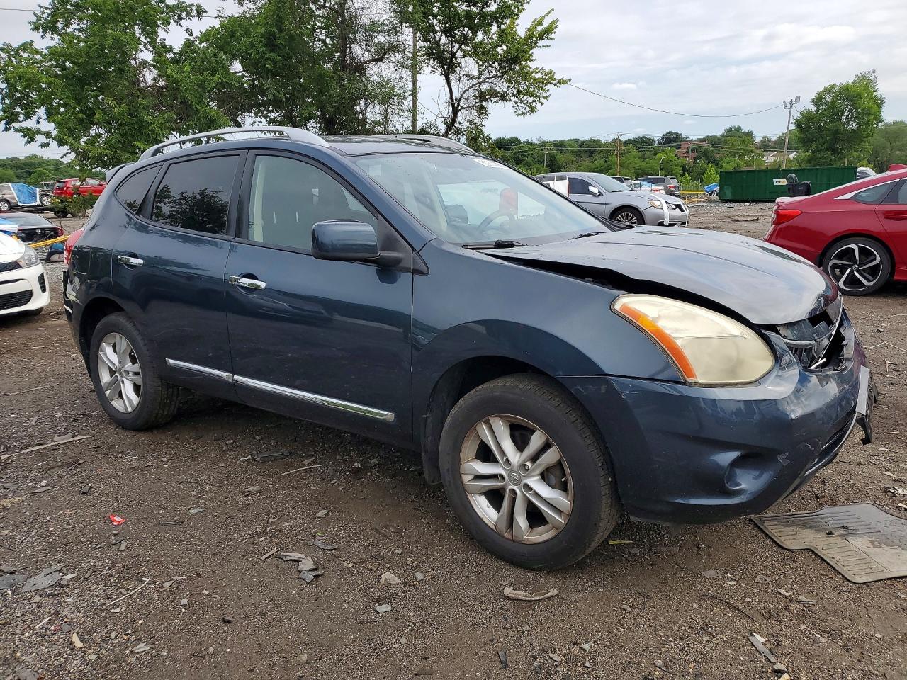 2013 Nissan Rogue S Синий vin: JN8AS5MV0DW608917