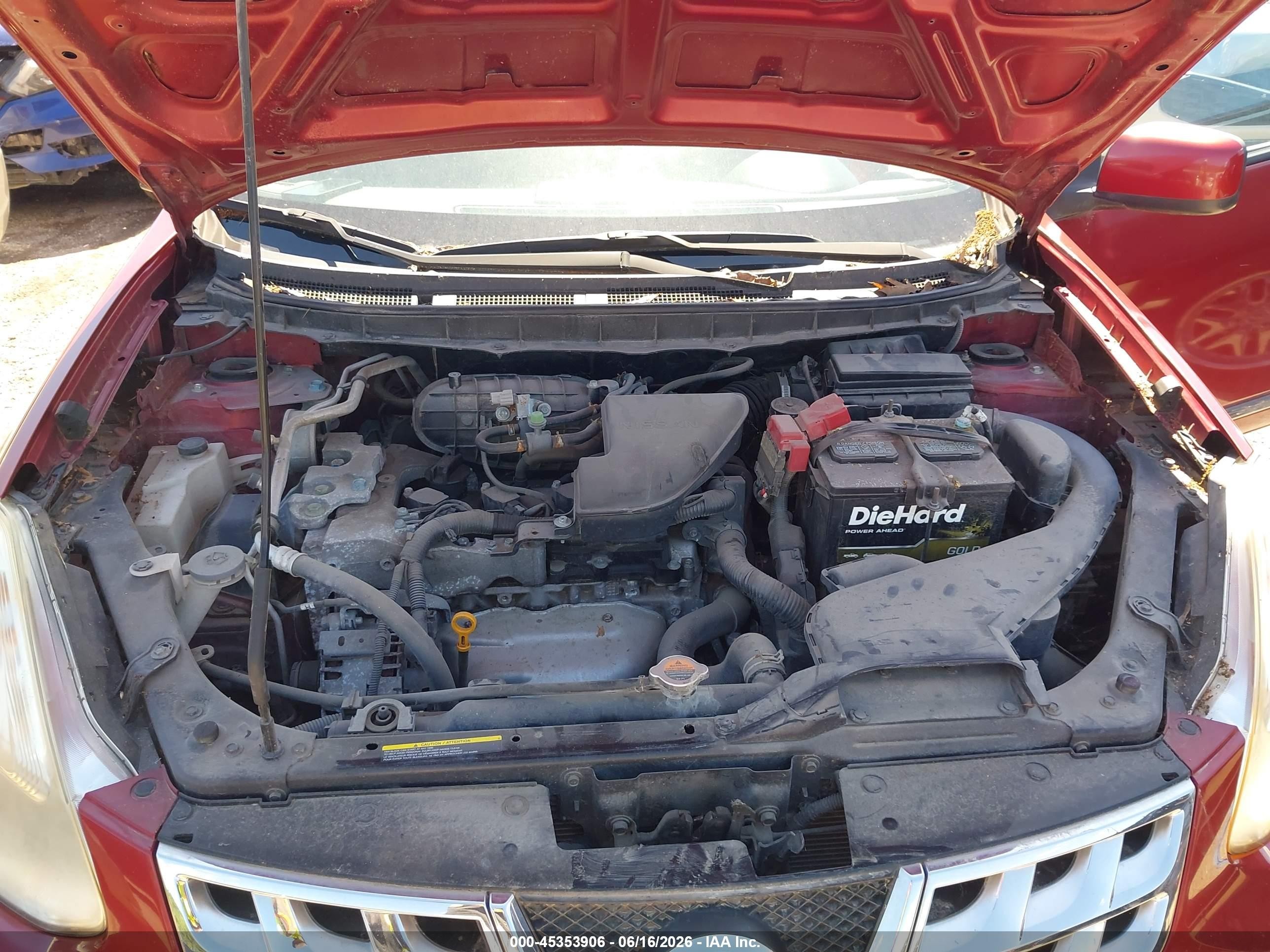 2013 Nissan Rogue S Red vin: JN8AS5MV0DW615849