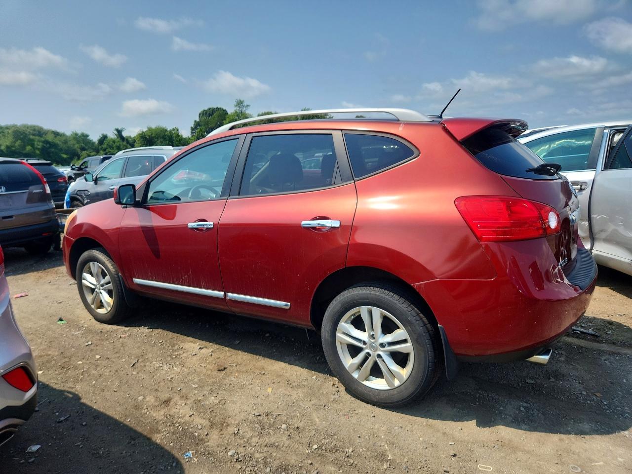 2013 Nissan Rogue S Red vin: JN8AS5MV0DW647409
