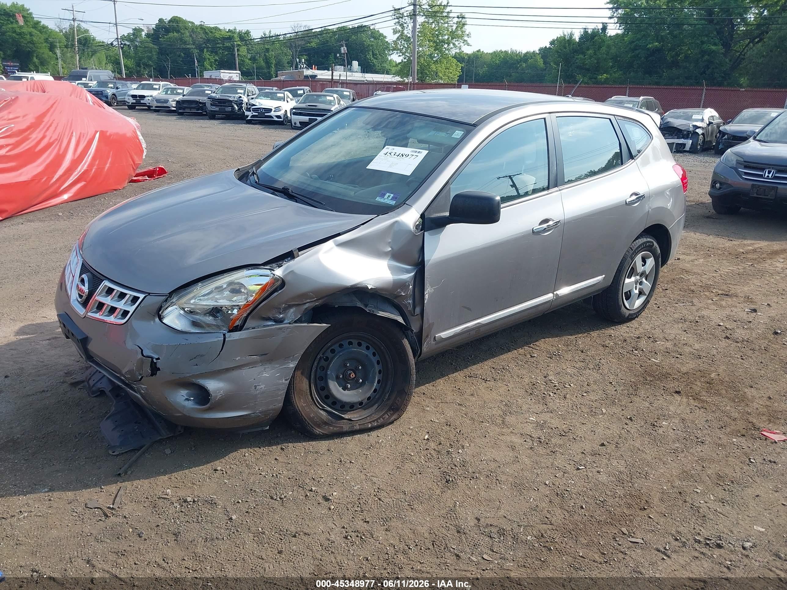 2013 Nissan Rogue S Gray vin: JN8AS5MV0DW649712