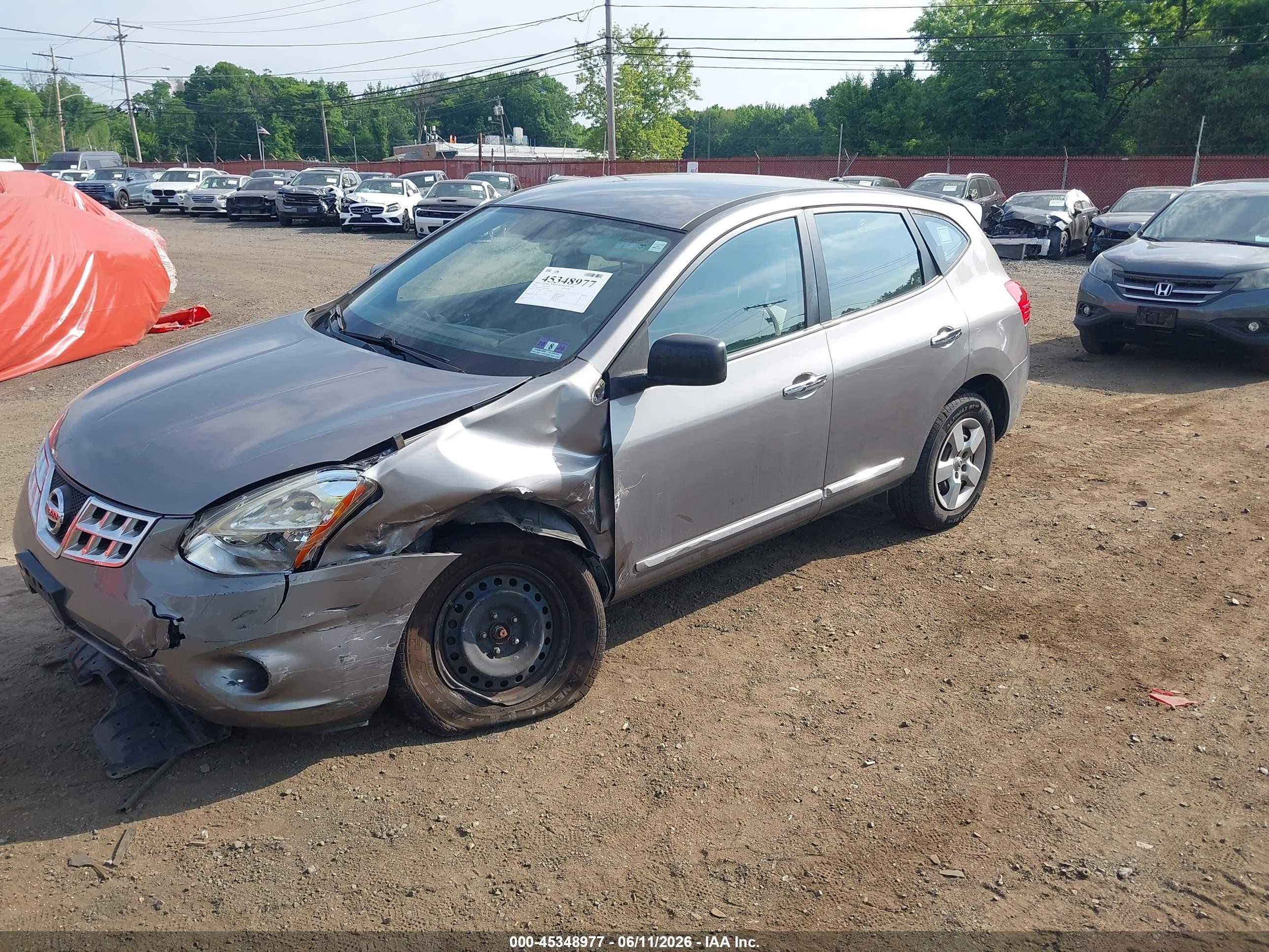 2013 Nissan Rogue S Gray vin: JN8AS5MV0DW649712