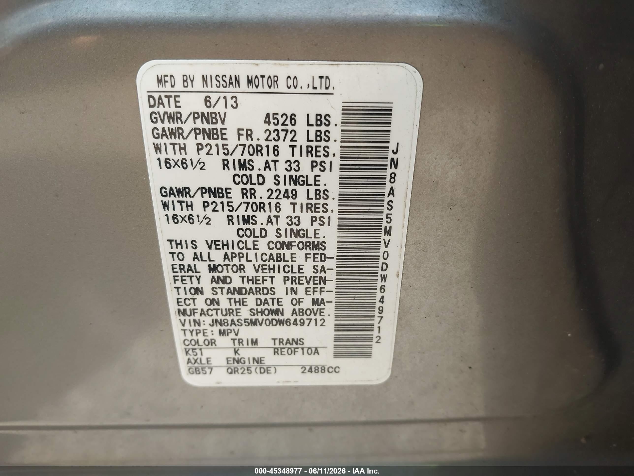 2013 Nissan Rogue S Gray vin: JN8AS5MV0DW649712