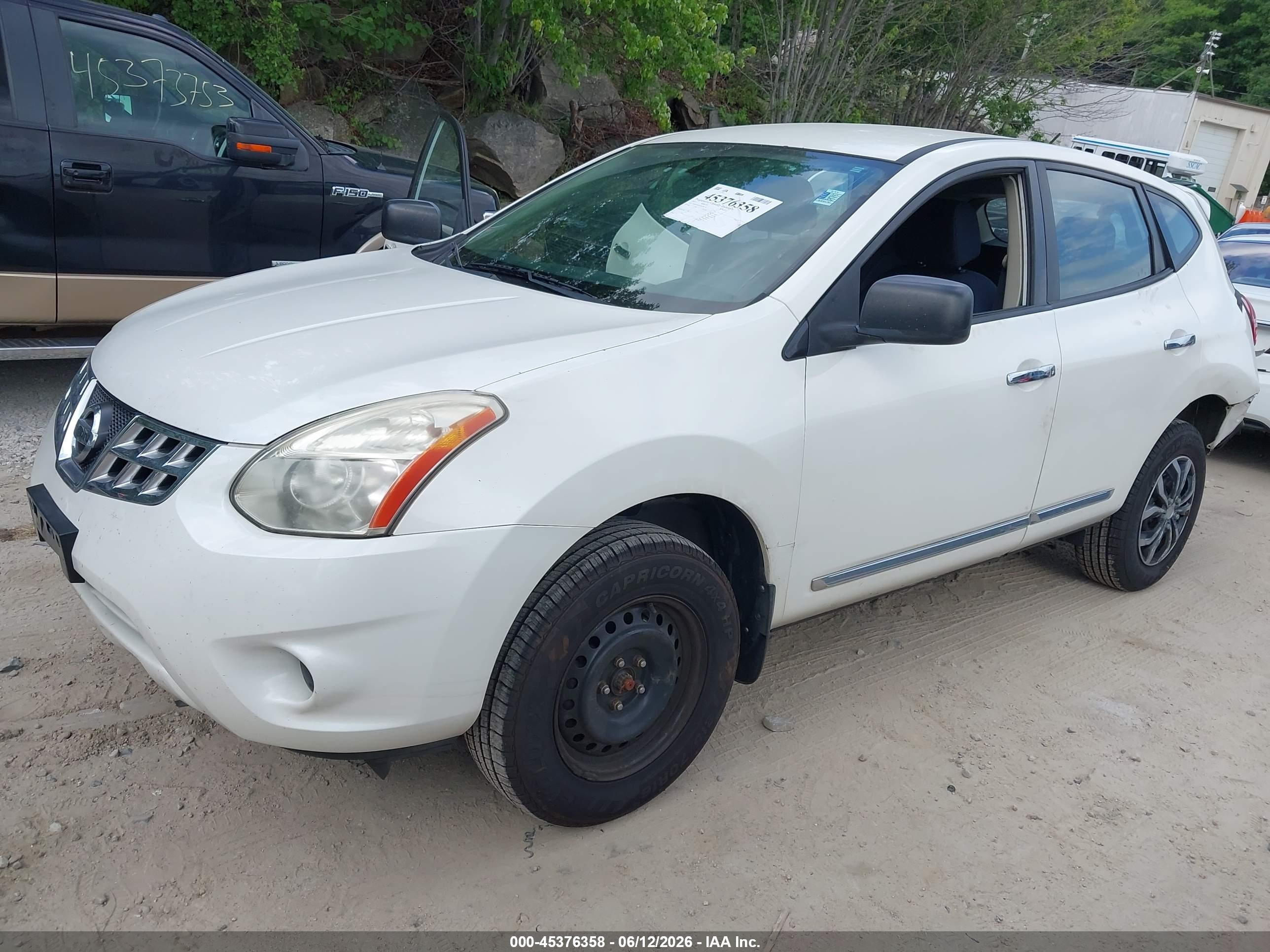 2013 Nissan Rogue S White vin: JN8AS5MV0DW650178