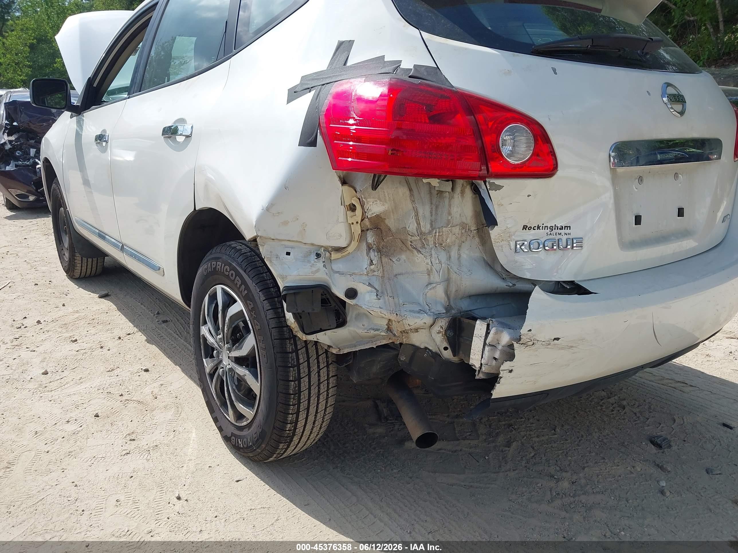 2013 Nissan Rogue S White vin: JN8AS5MV0DW650178