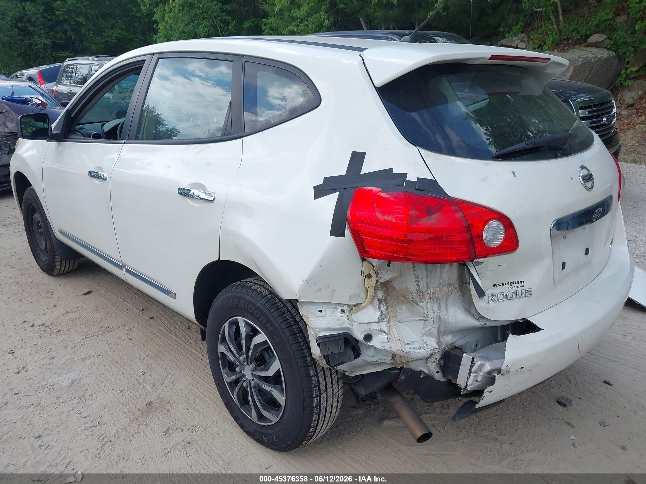 2013 Nissan Rogue S White vin: JN8AS5MV0DW650178