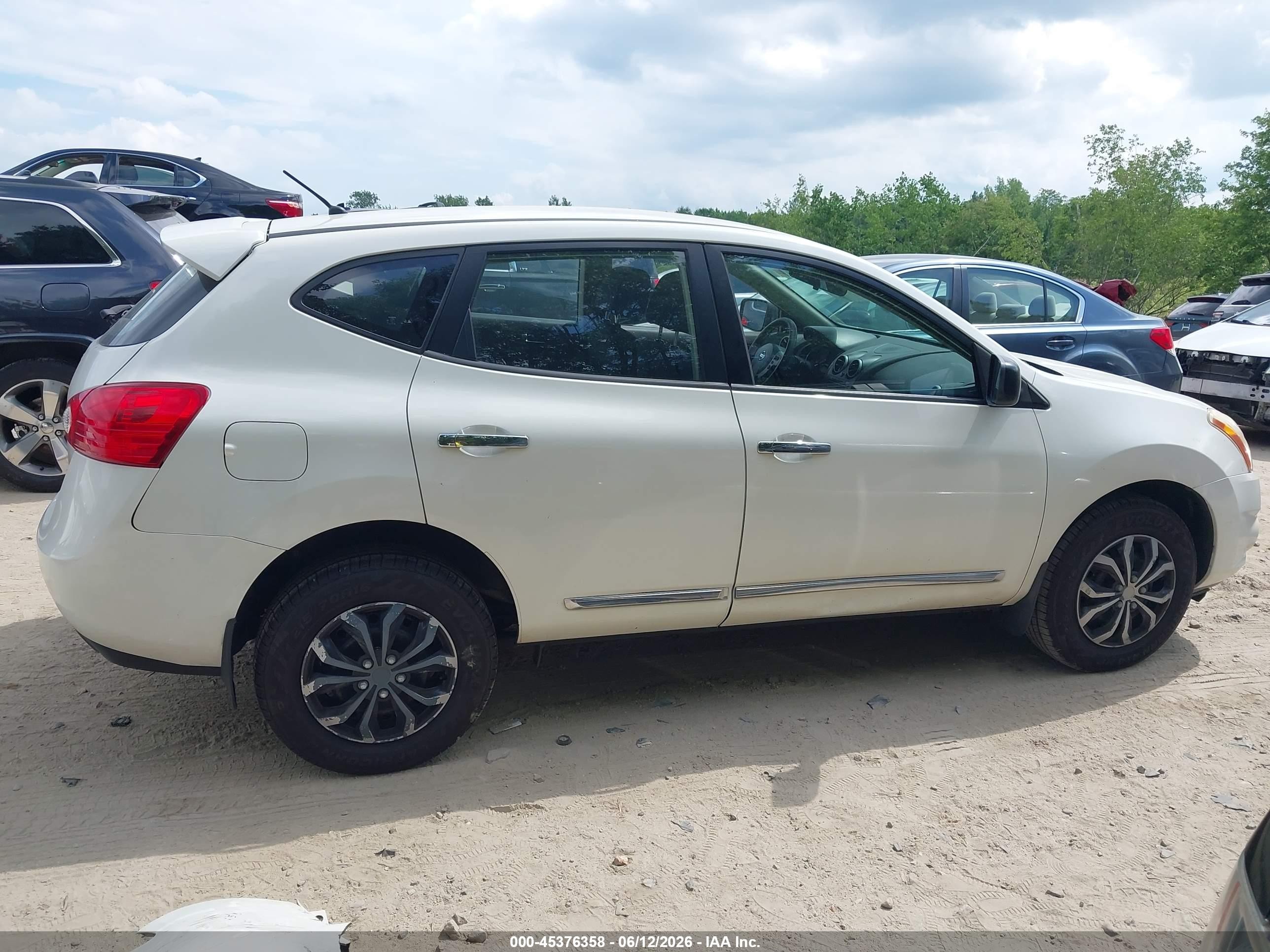 2013 Nissan Rogue S White vin: JN8AS5MV0DW650178