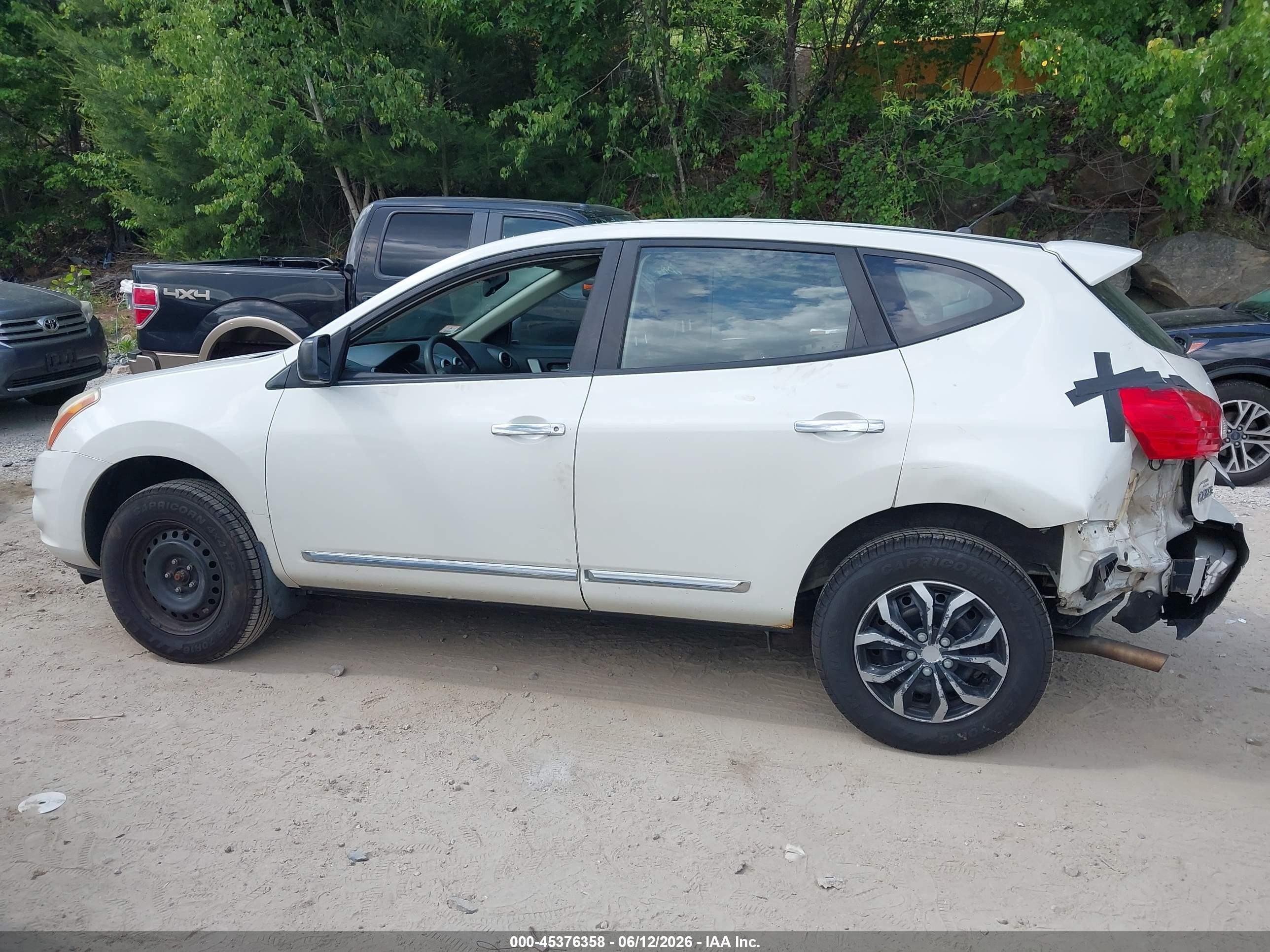 2013 Nissan Rogue S White vin: JN8AS5MV0DW650178