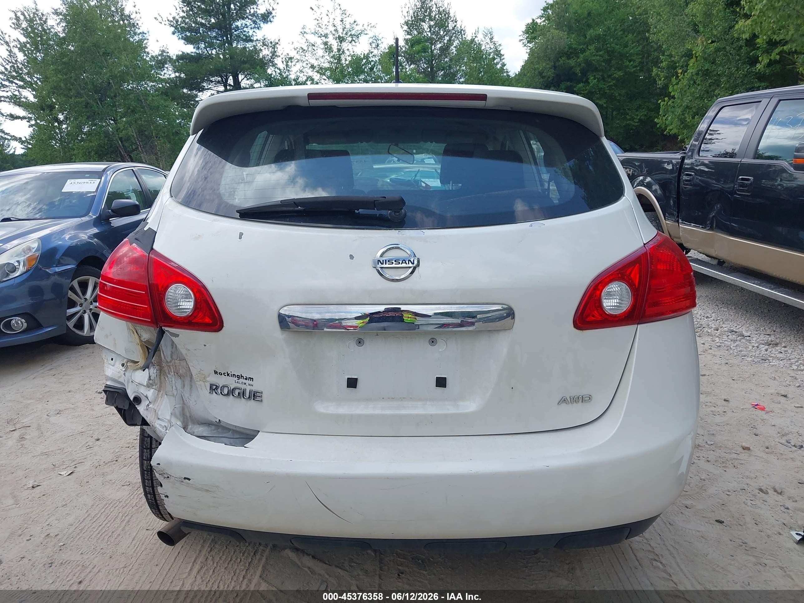 2013 Nissan Rogue S White vin: JN8AS5MV0DW650178