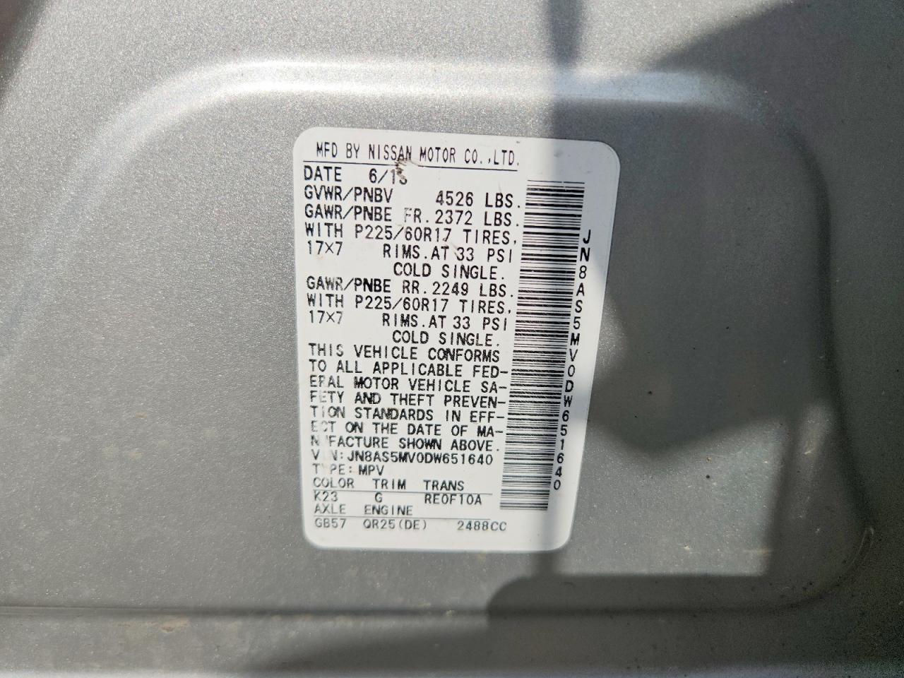 2013 Nissan Rogue S Silver vin: JN8AS5MV0DW651640