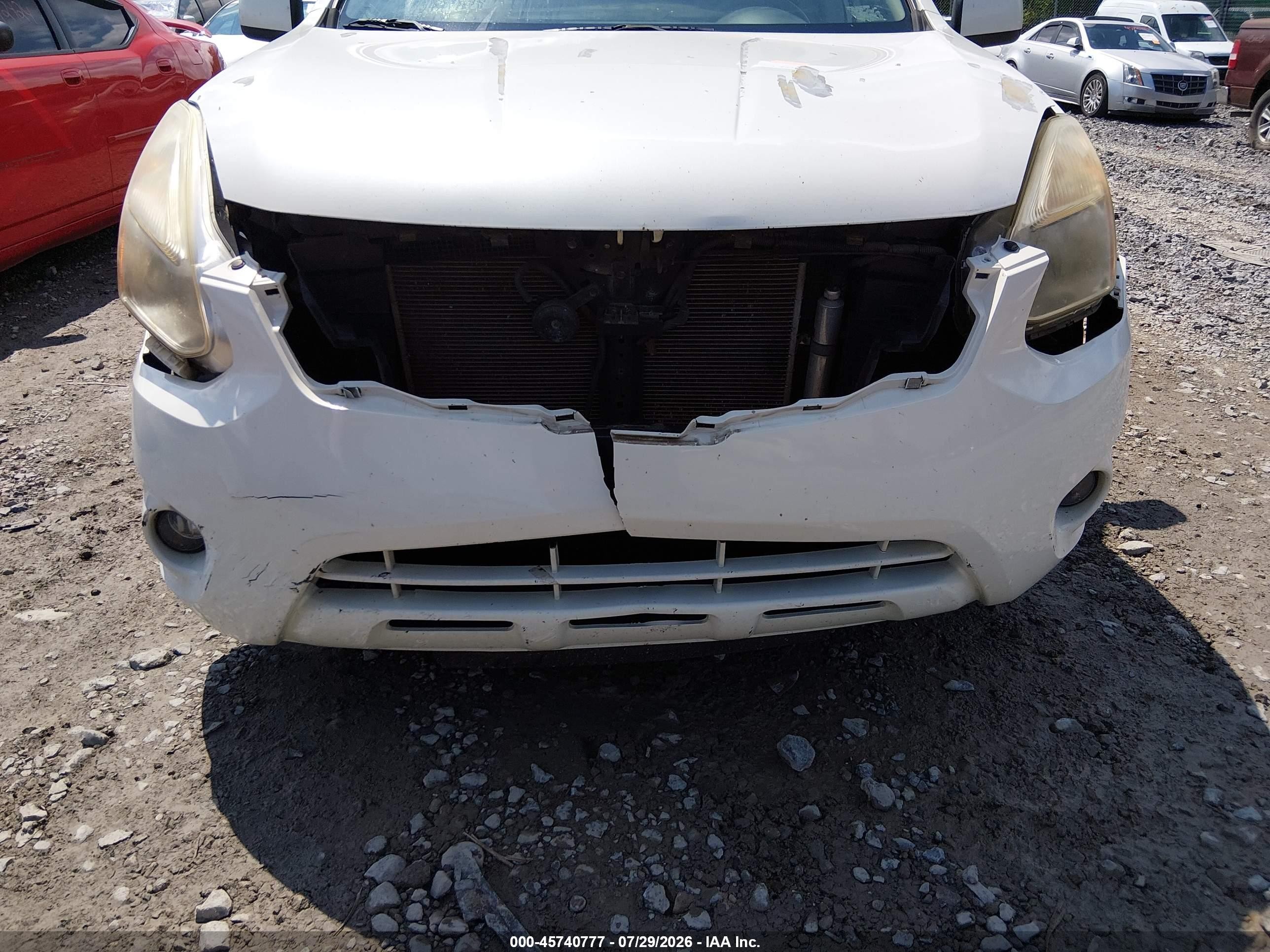 2013 Nissan Rogue S White vin: JN8AS5MV0DW660306