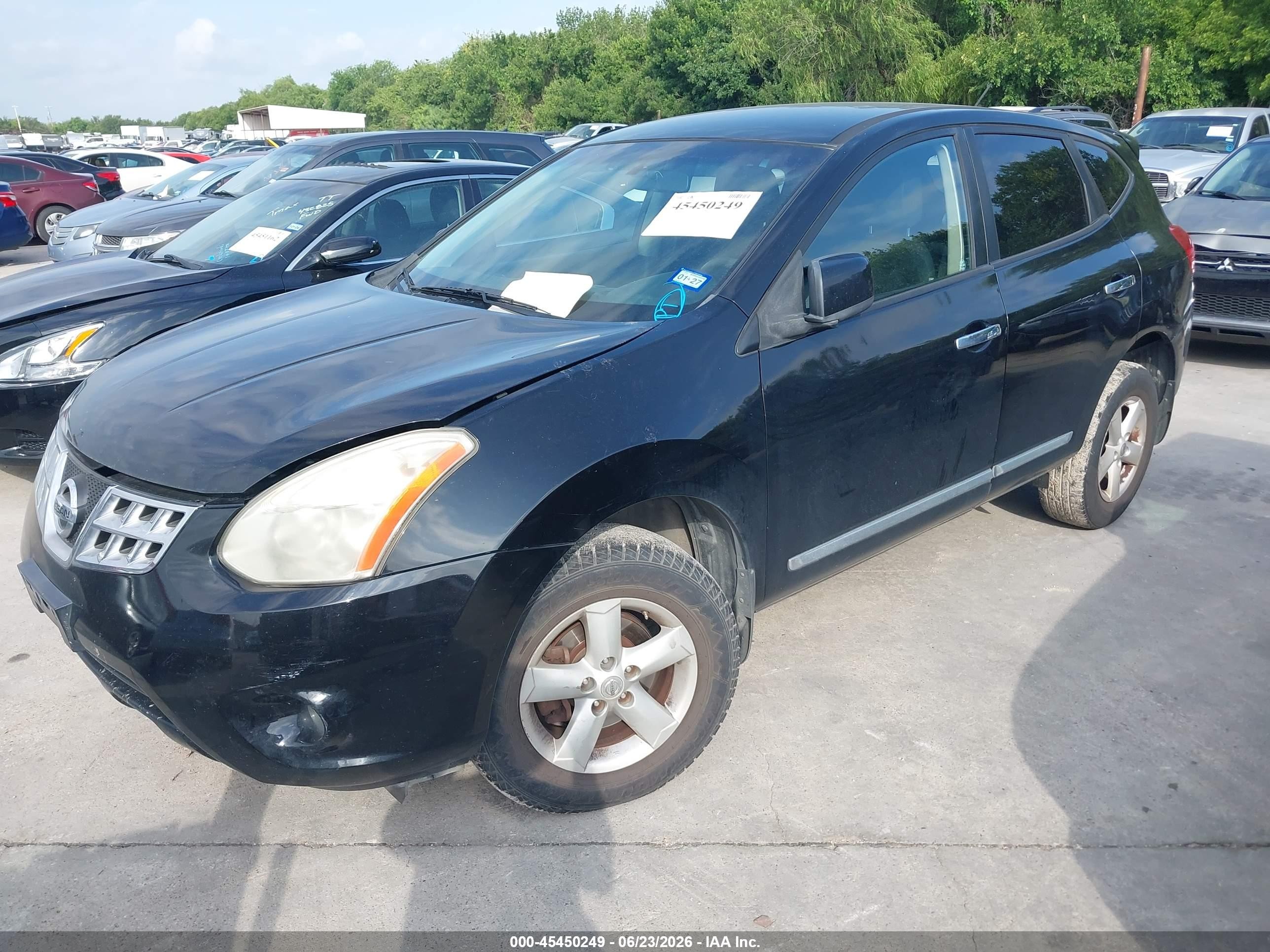 2013 Nissan Rogue S Black vin: JN8AS5MV0DW665229