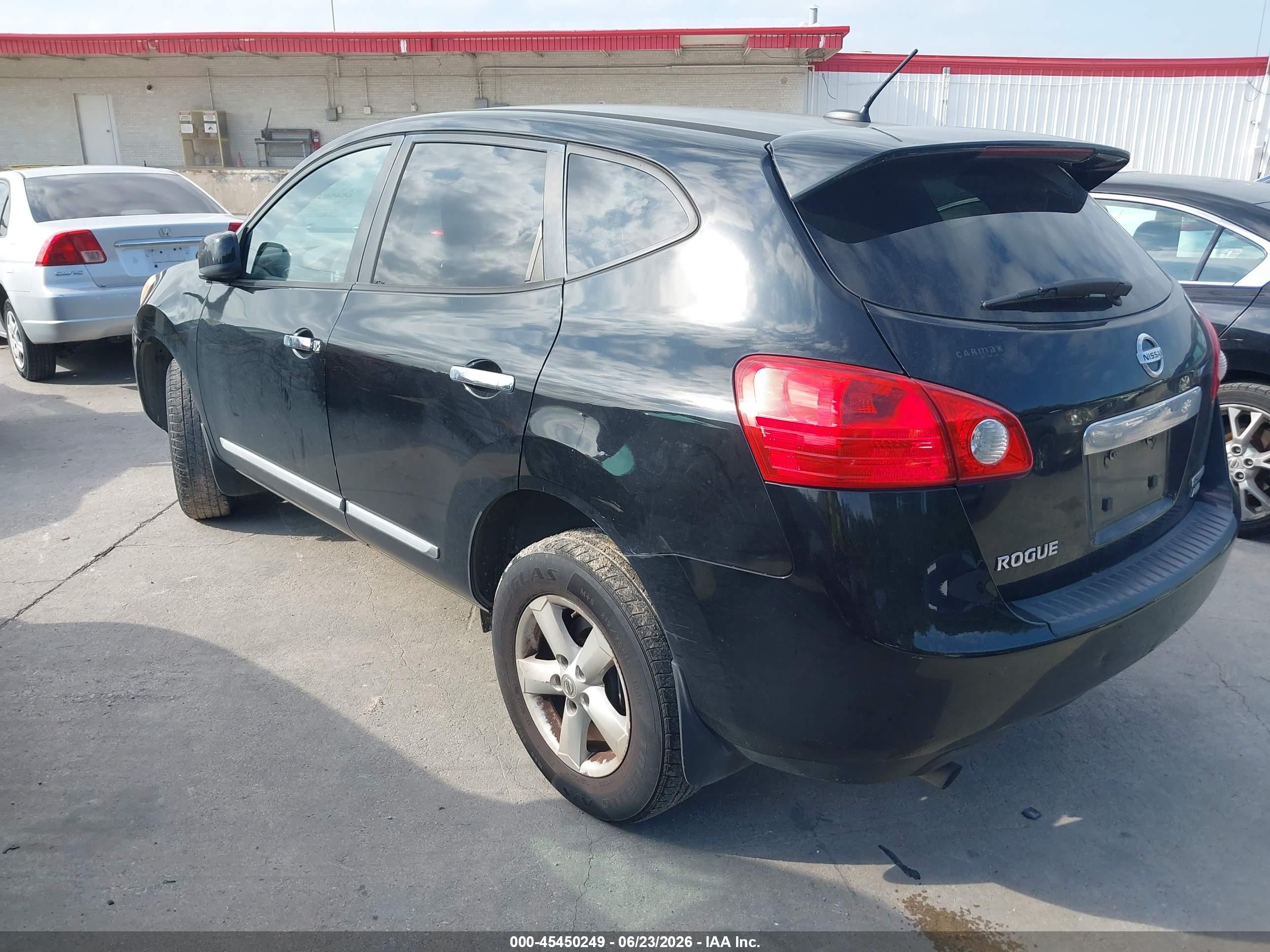 2013 Nissan Rogue S Black vin: JN8AS5MV0DW665229