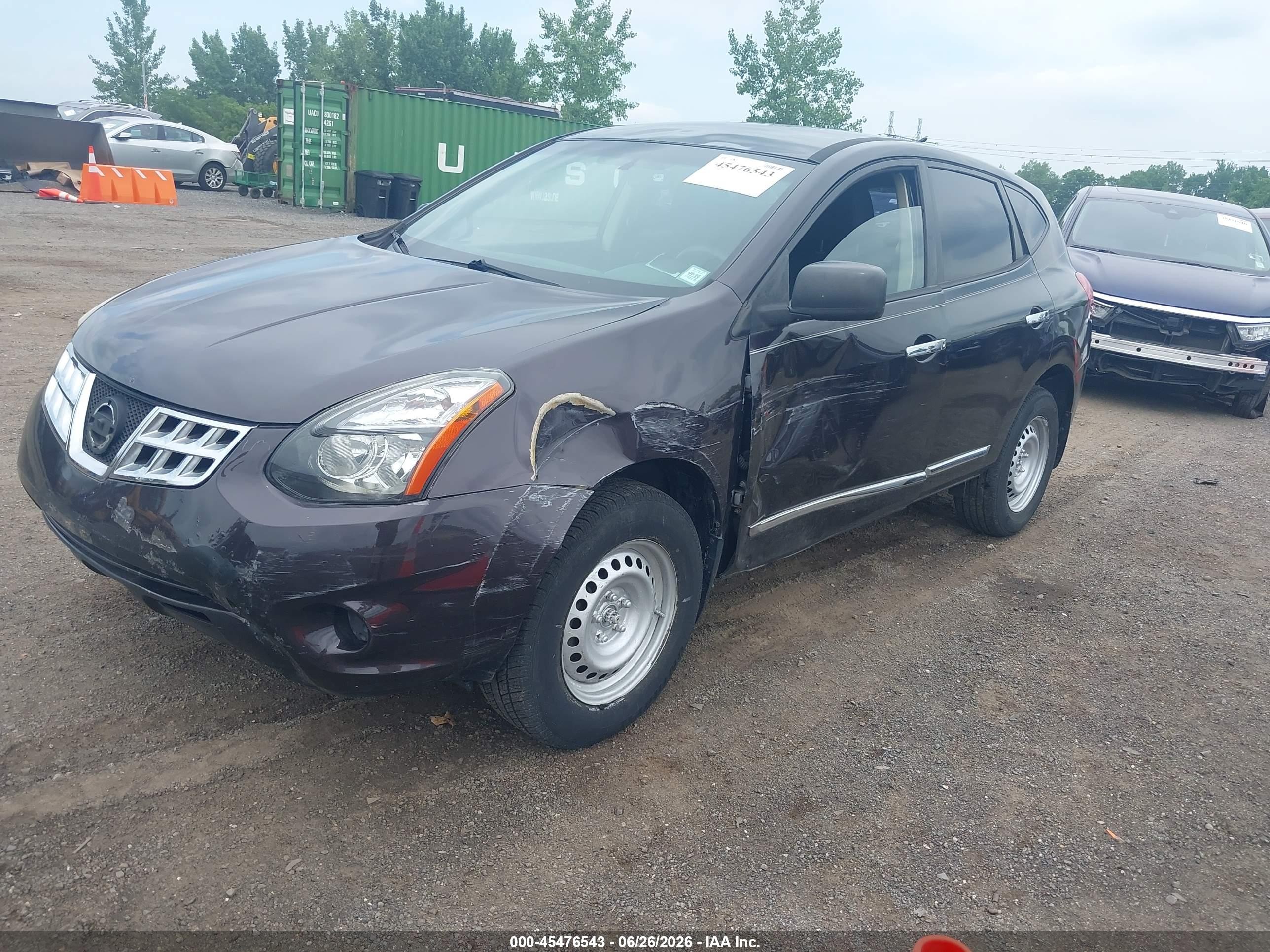 2014 Nissan Rogue Select S Серый vin: JN8AS5MV0EW704760
