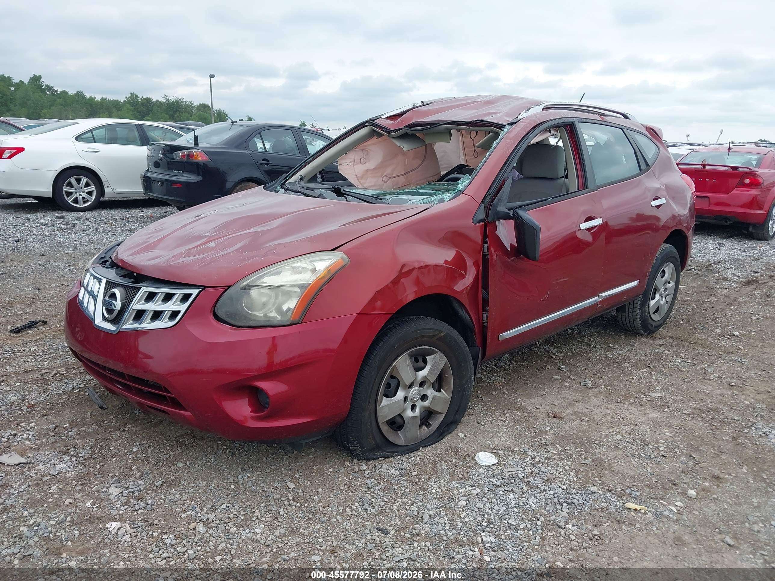 2015 Nissan Rogue Select S Красный vin: JN8AS5MV0FW750493