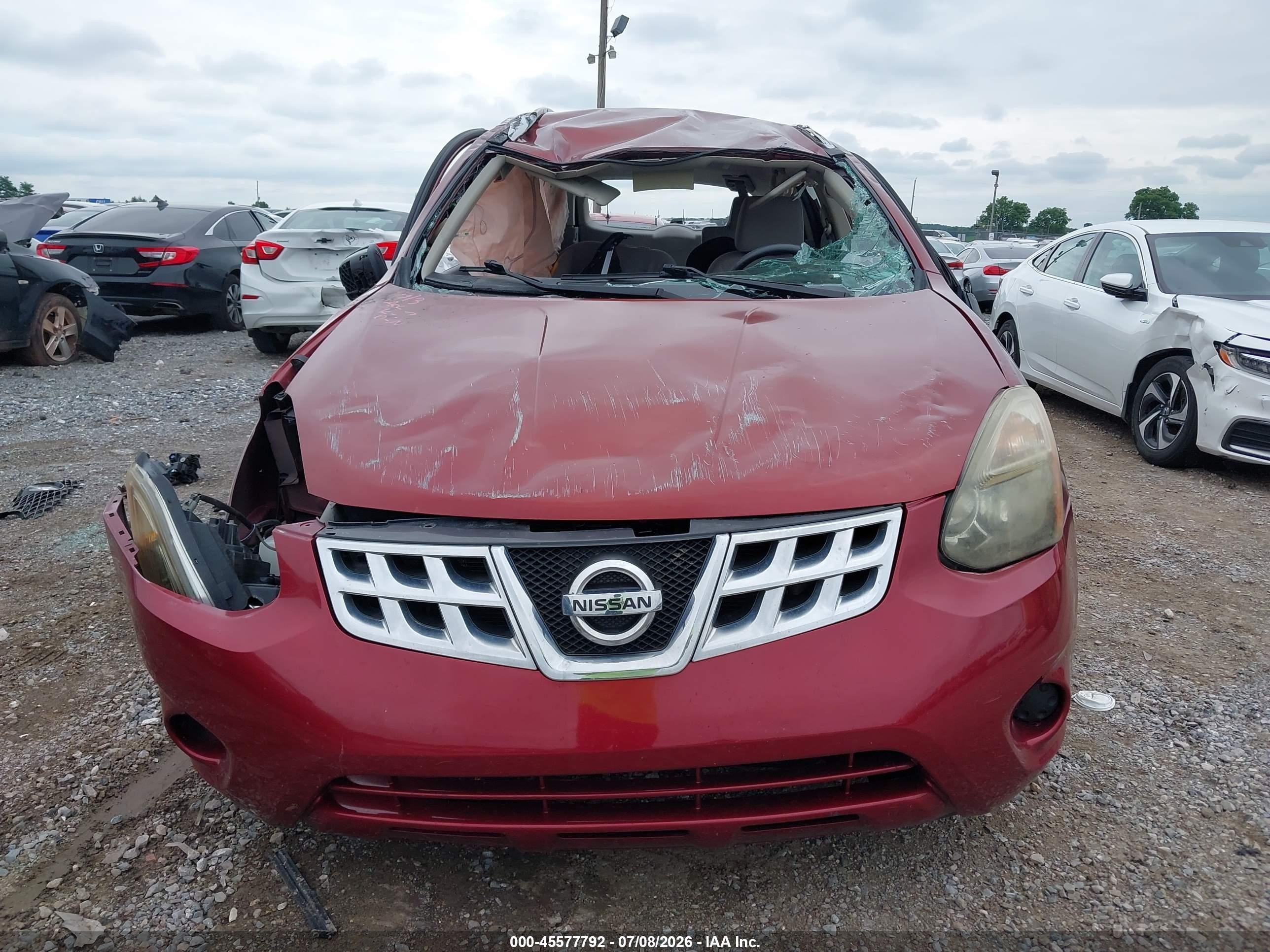 2015 Nissan Rogue Select S Красный vin: JN8AS5MV0FW750493