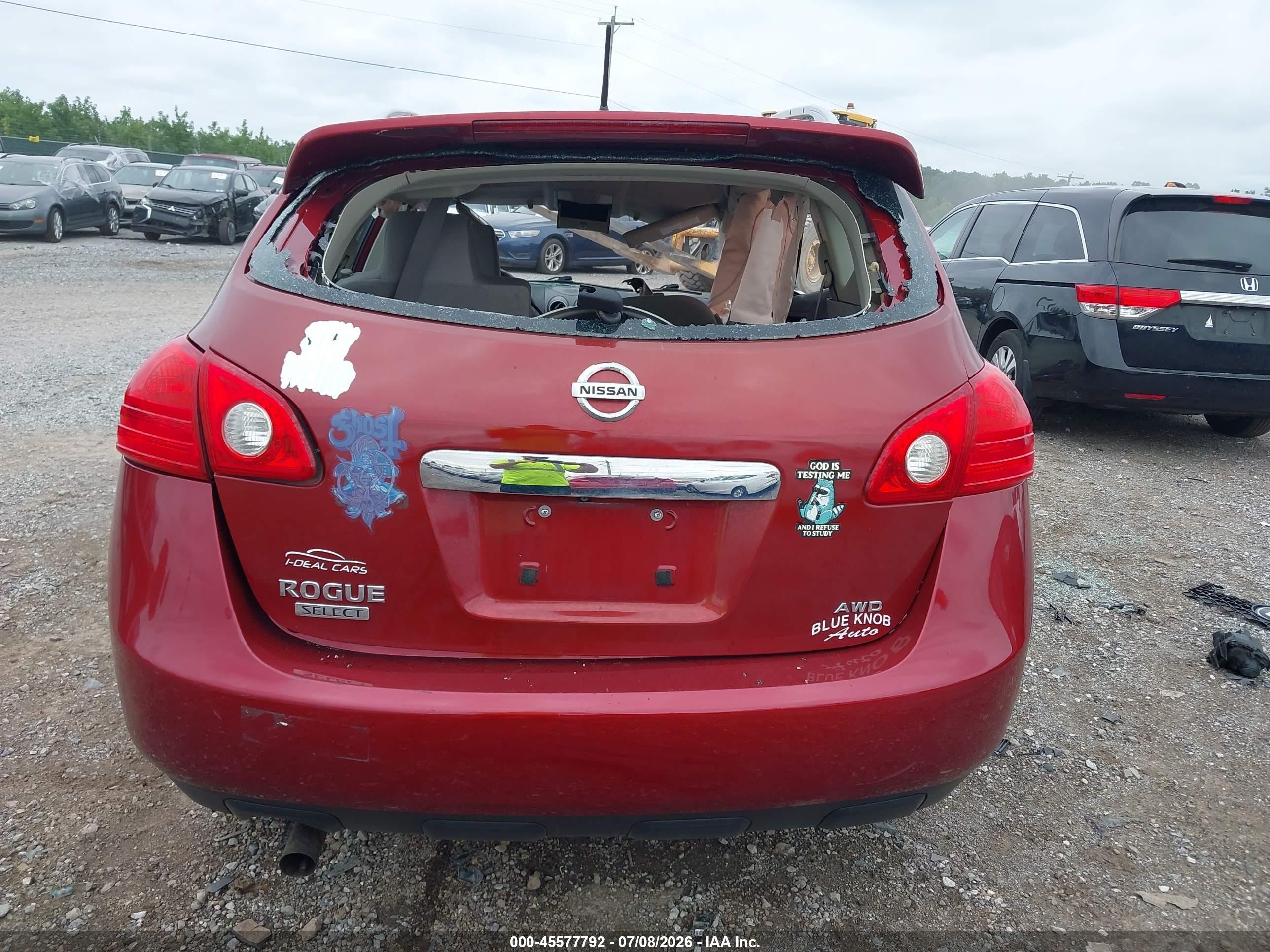 2015 Nissan Rogue Select S Красный vin: JN8AS5MV0FW750493