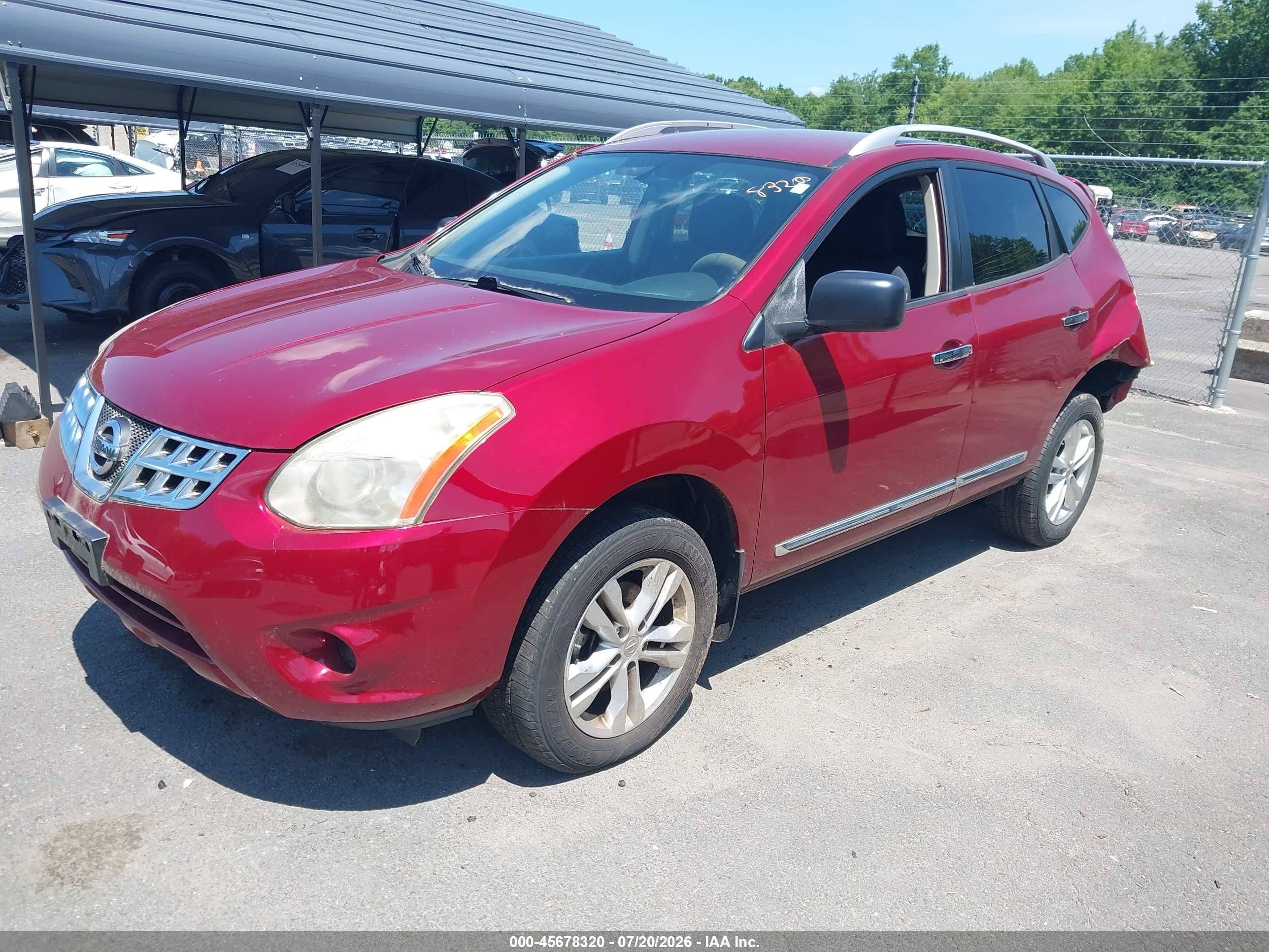 2015 Nissan Rogue Select S Red vin: JN8AS5MV0FW766502