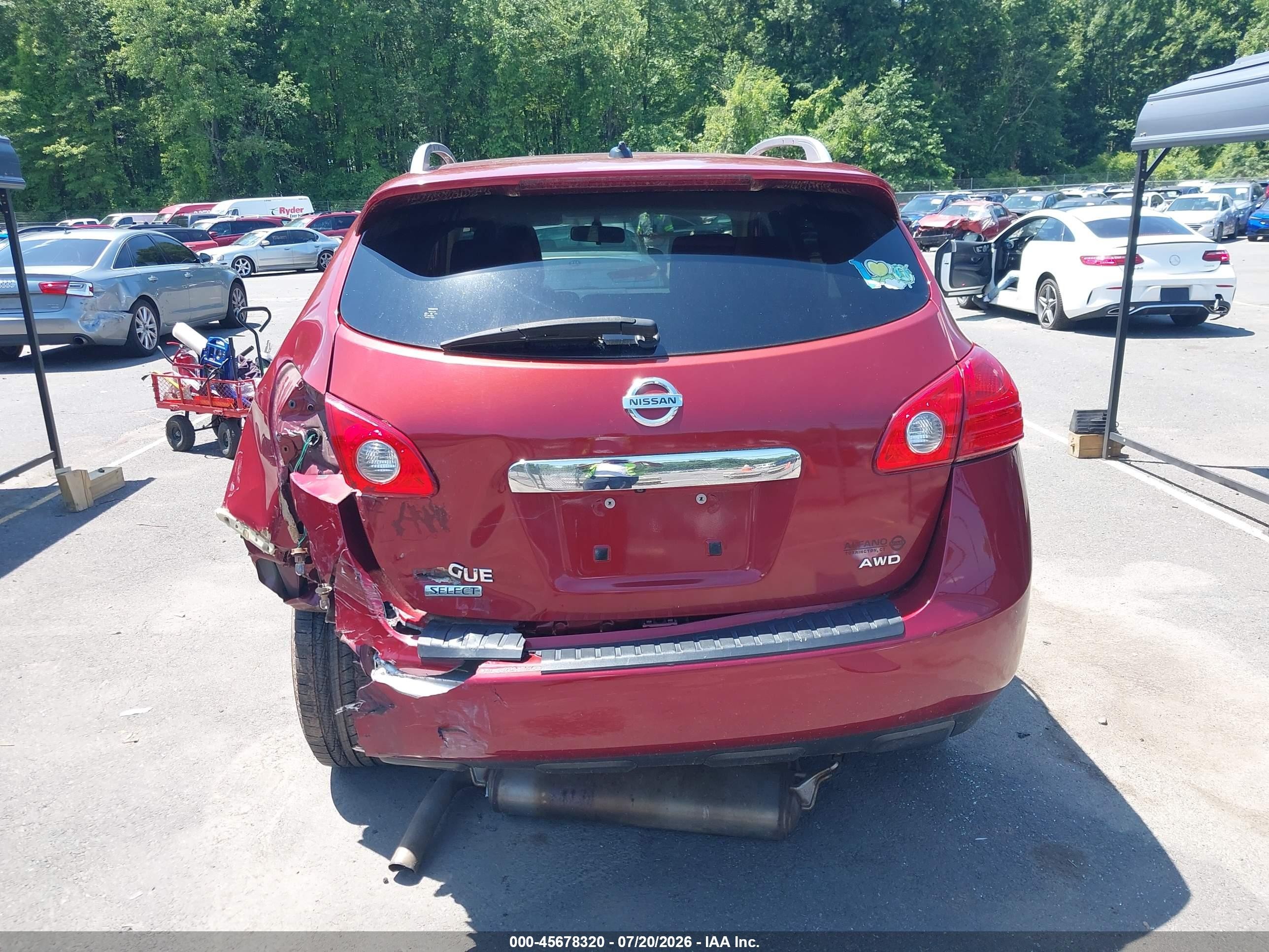 2015 Nissan Rogue Select S Red vin: JN8AS5MV0FW766502