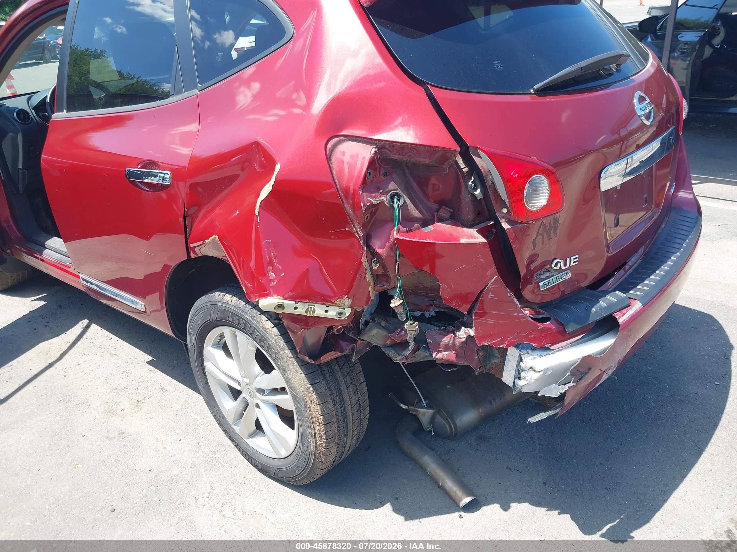 2015 Nissan Rogue Select S Red vin: JN8AS5MV0FW766502