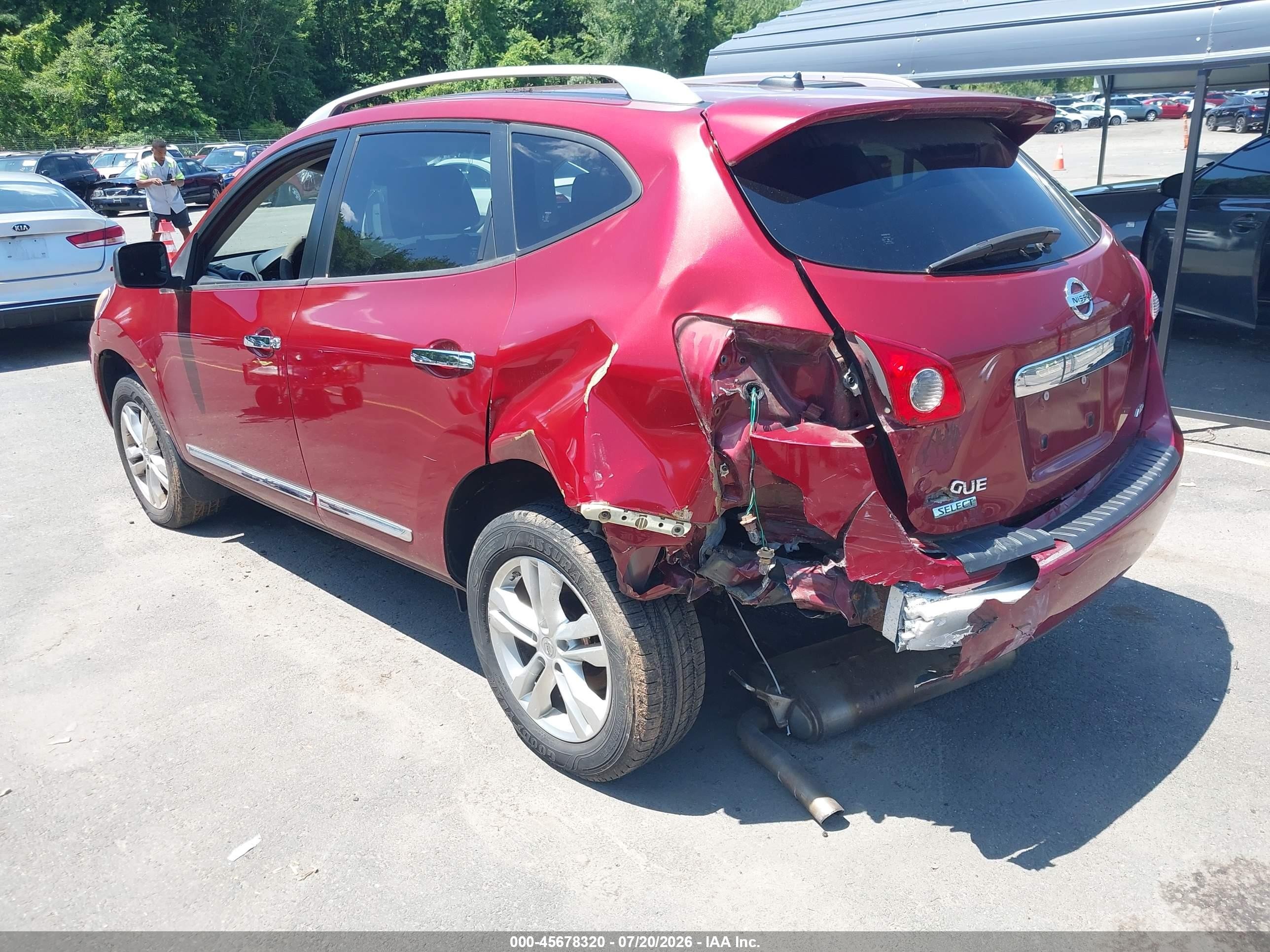 2015 Nissan Rogue Select S Red vin: JN8AS5MV0FW766502