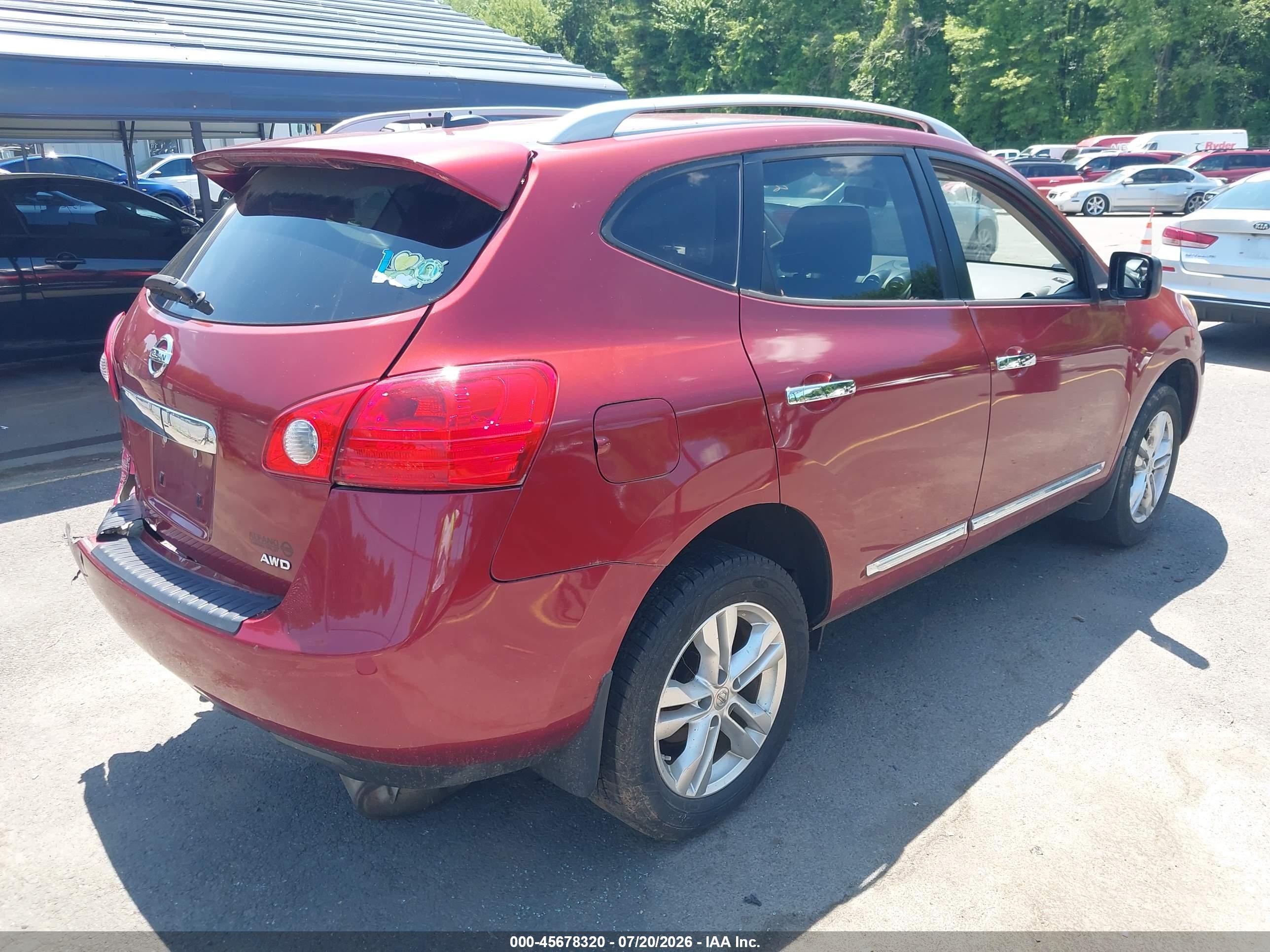 2015 Nissan Rogue Select S Red vin: JN8AS5MV0FW766502