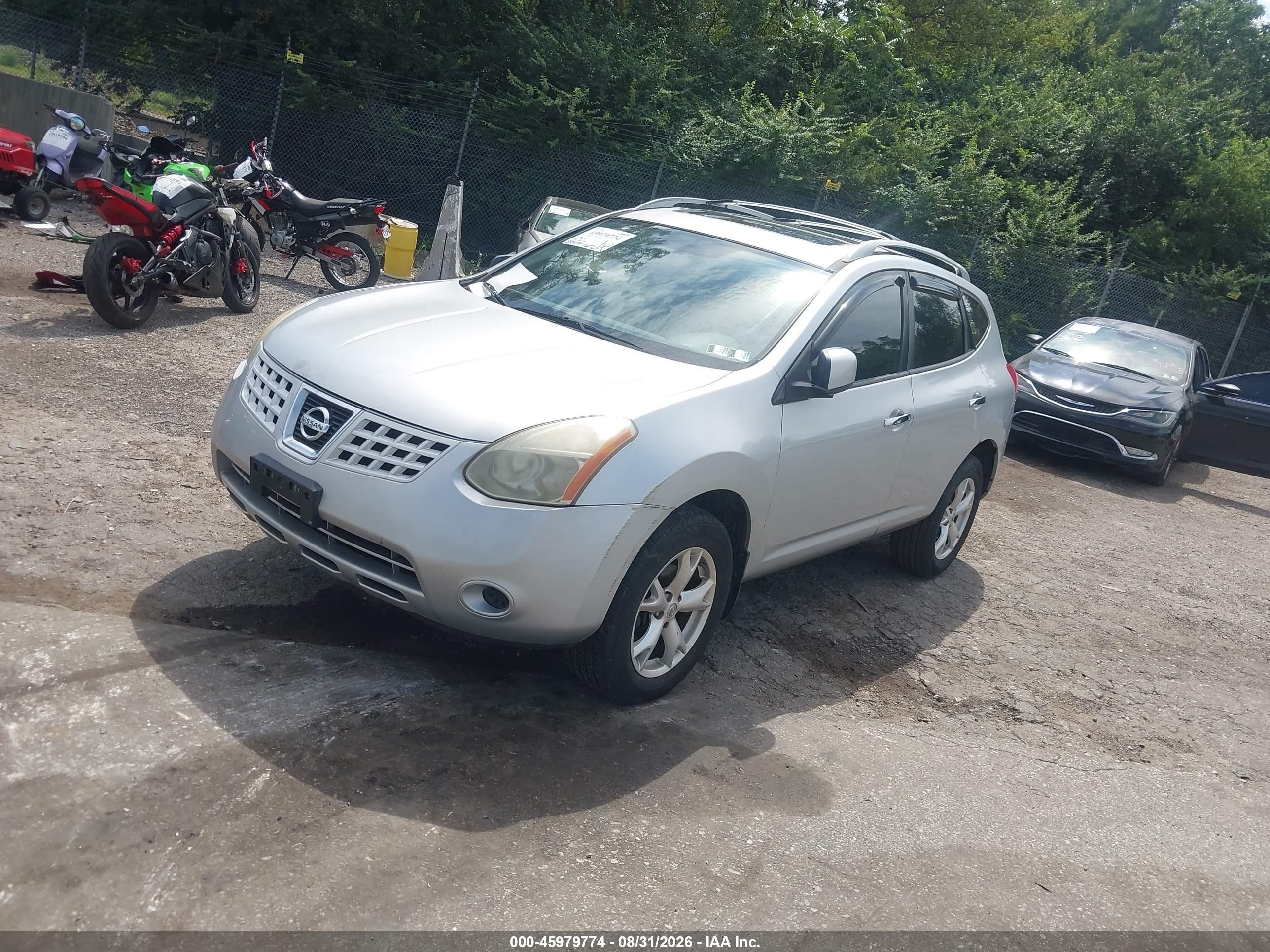 2010 Nissan Rogue Sl Silver vin: JN8AS5MV1AW107191