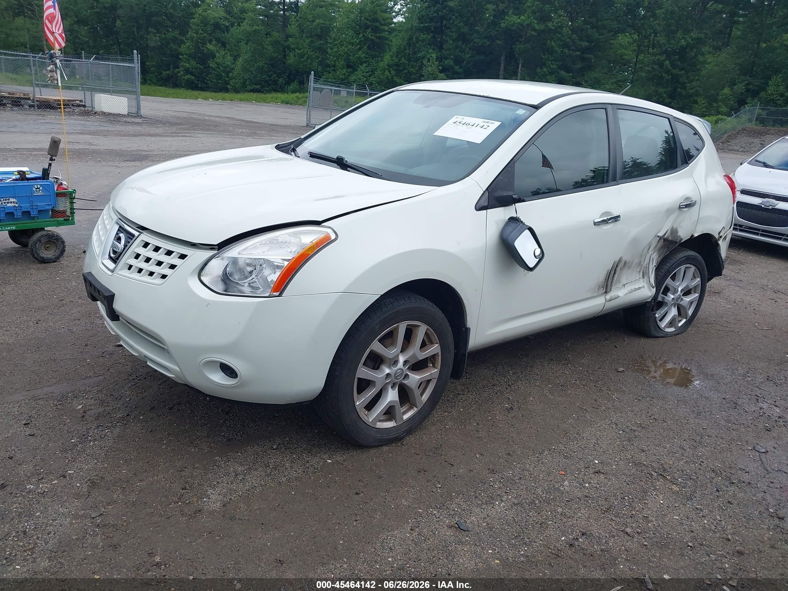 2010 Nissan Rogue S White vin: JN8AS5MV1AW107563