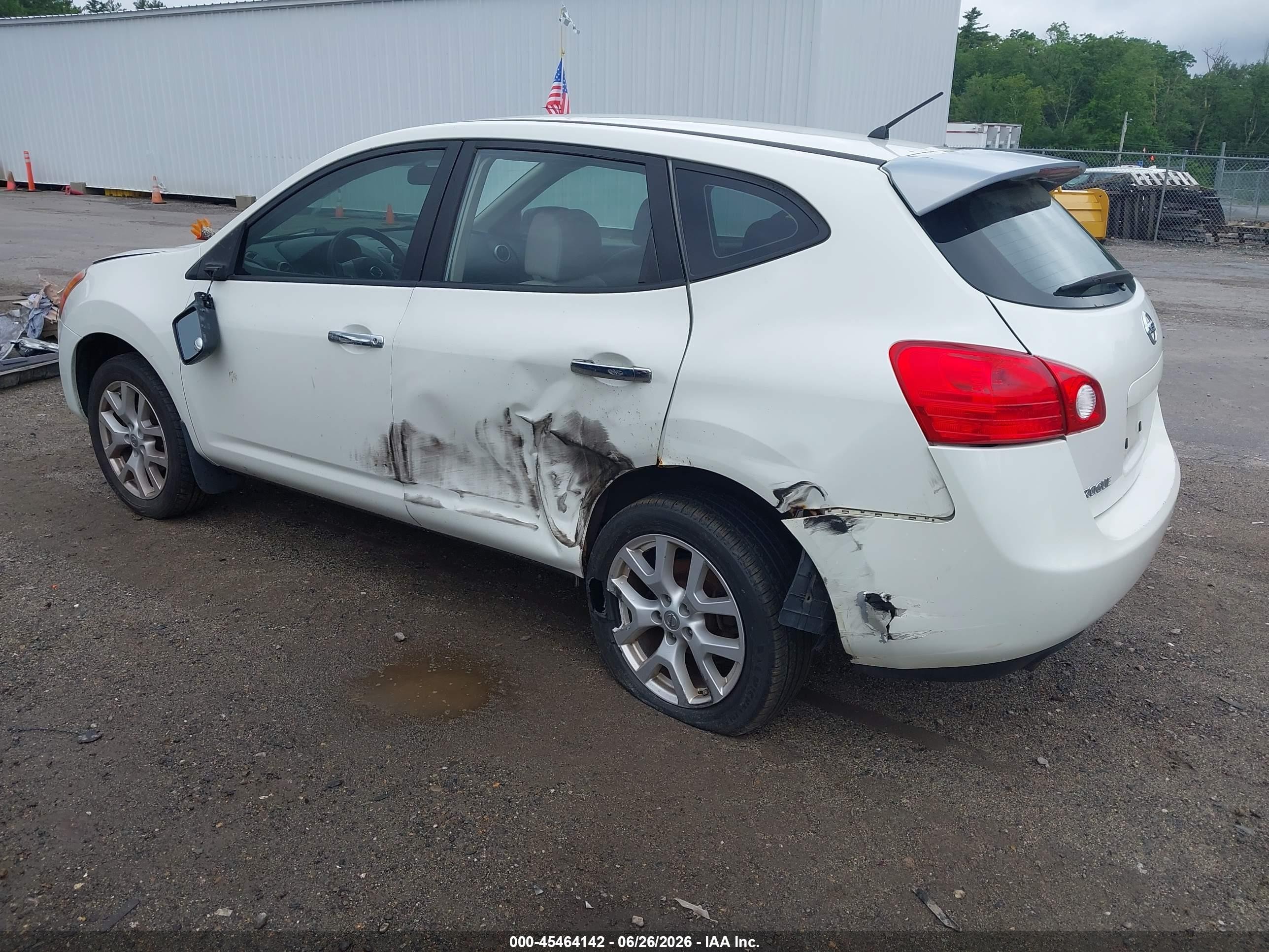 2010 Nissan Rogue S White vin: JN8AS5MV1AW107563