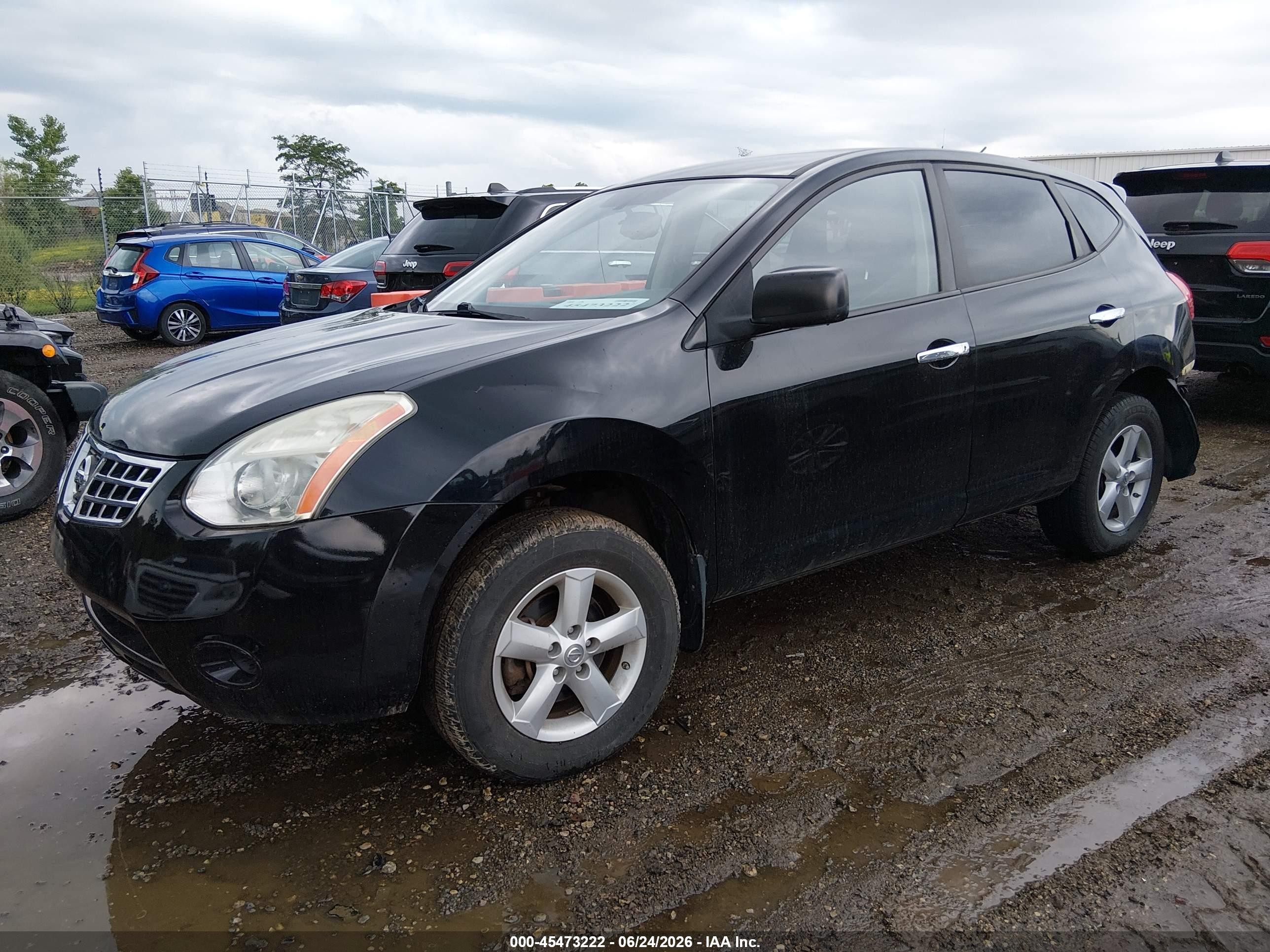 2010 Nissan Rogue S Black vin: JN8AS5MV1AW112830