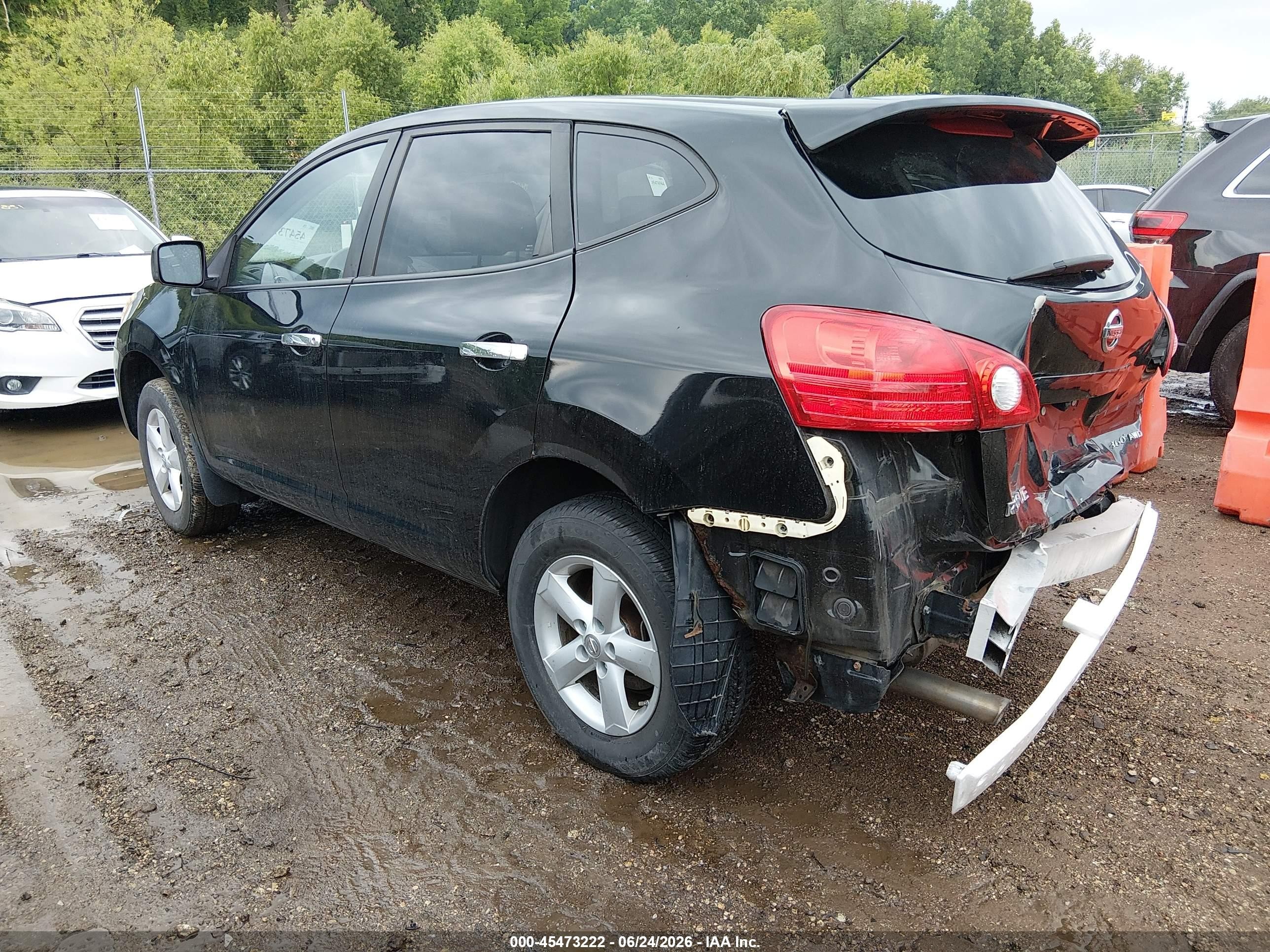 2010 Nissan Rogue S Black vin: JN8AS5MV1AW112830