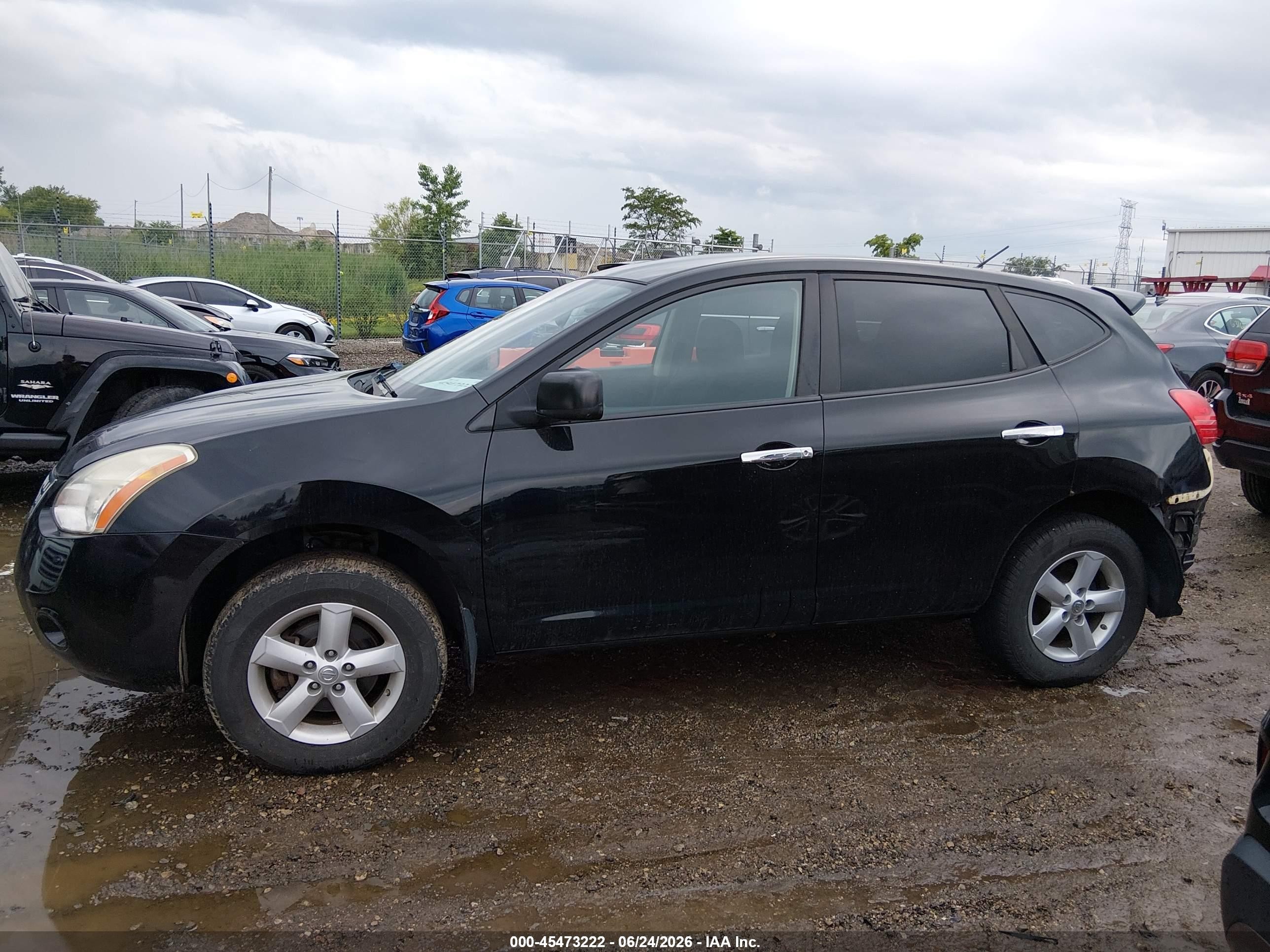2010 Nissan Rogue S Black vin: JN8AS5MV1AW112830
