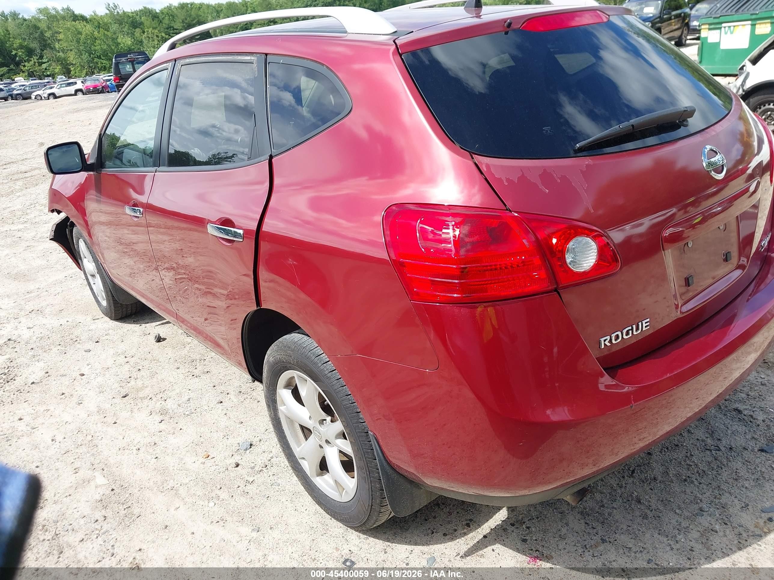 2010 Nissan Rogue Sl Burgundy vin: JN8AS5MV1AW113881