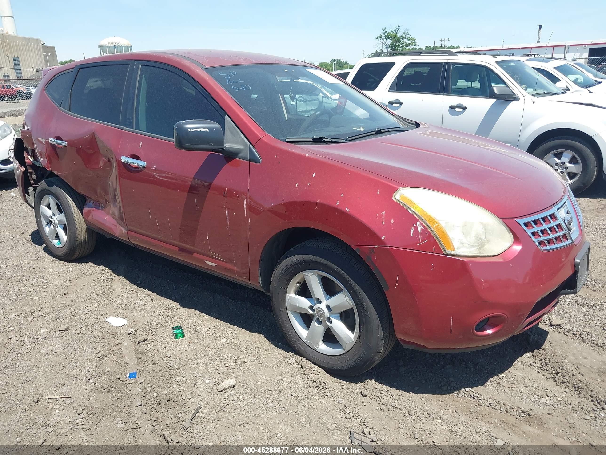 2010 Nissan Rogue S Red vin: JN8AS5MV1AW115310