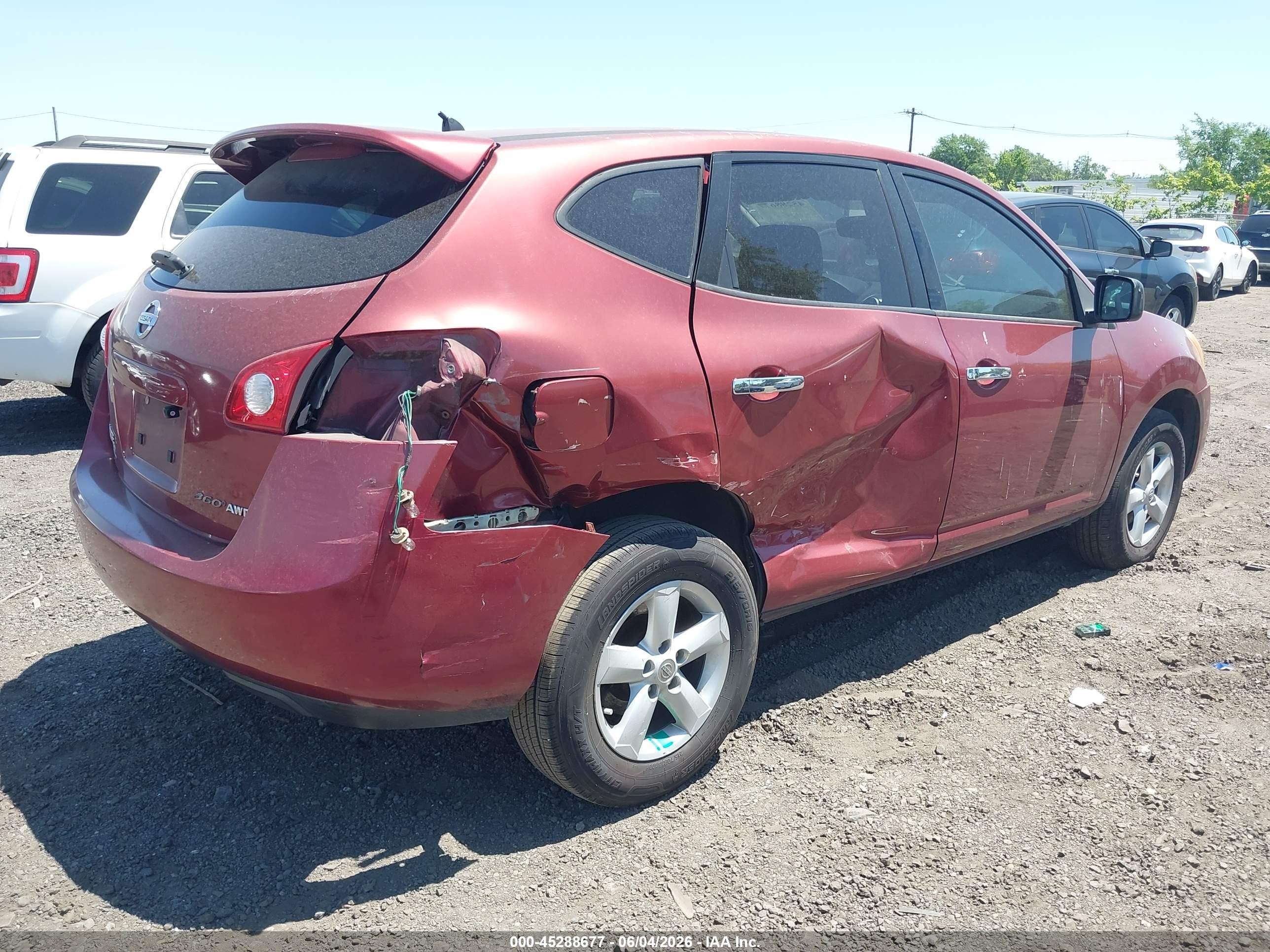 2010 Nissan Rogue S Red vin: JN8AS5MV1AW115310