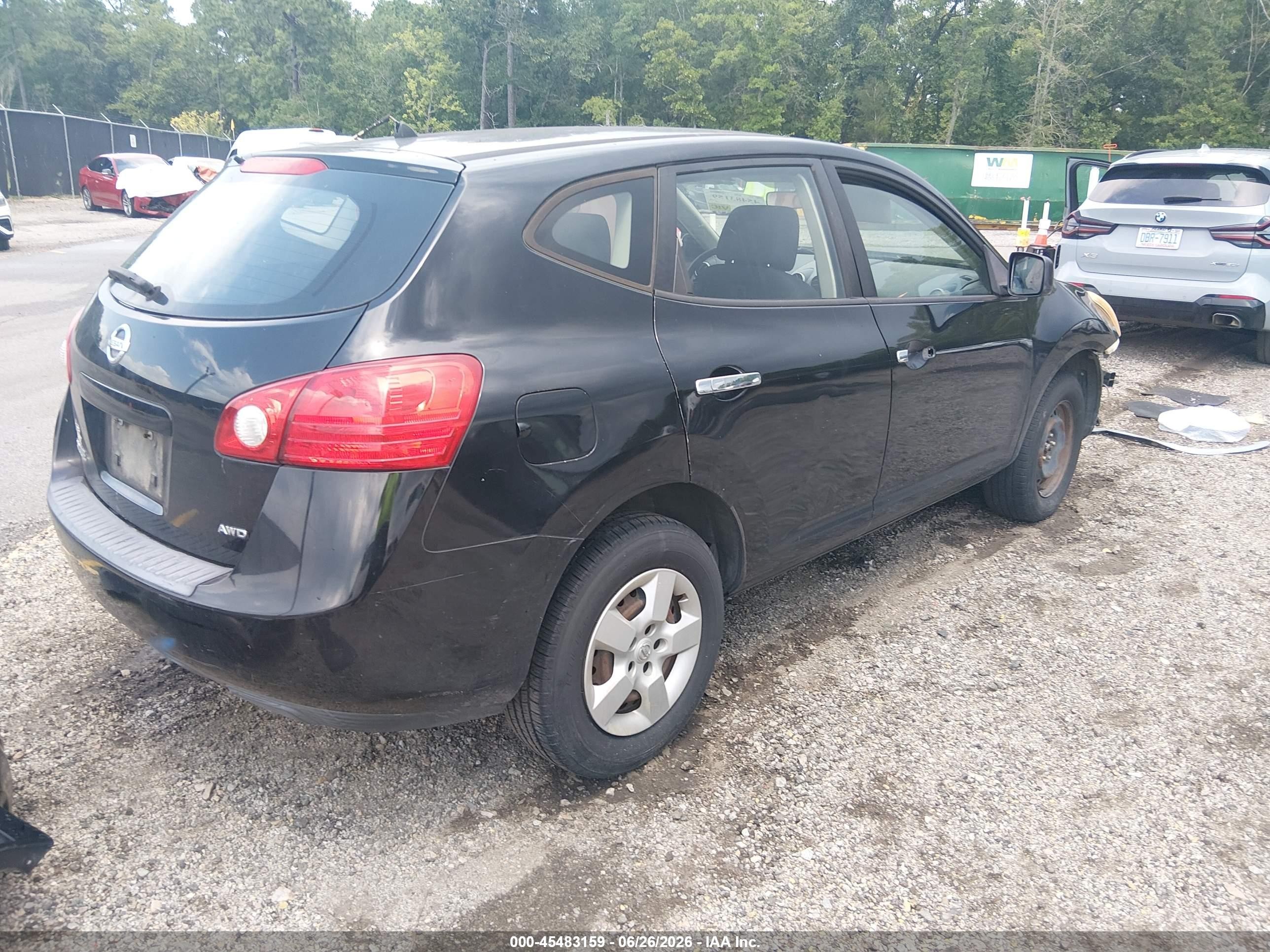 2010 Nissan Rogue S Черный vin: JN8AS5MV1AW144533