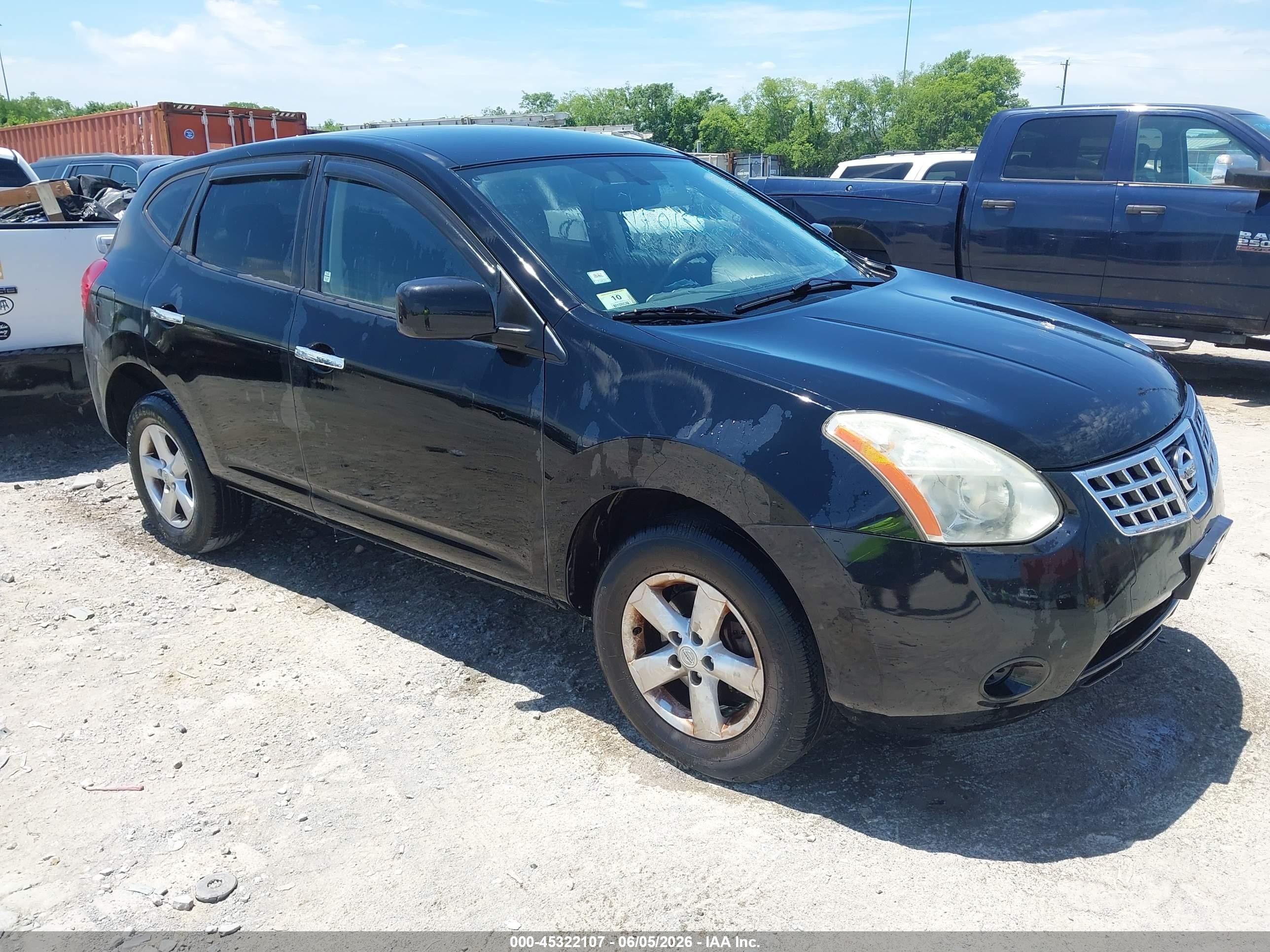 2010 Nissan Rogue S Black vin: JN8AS5MV1AW148761