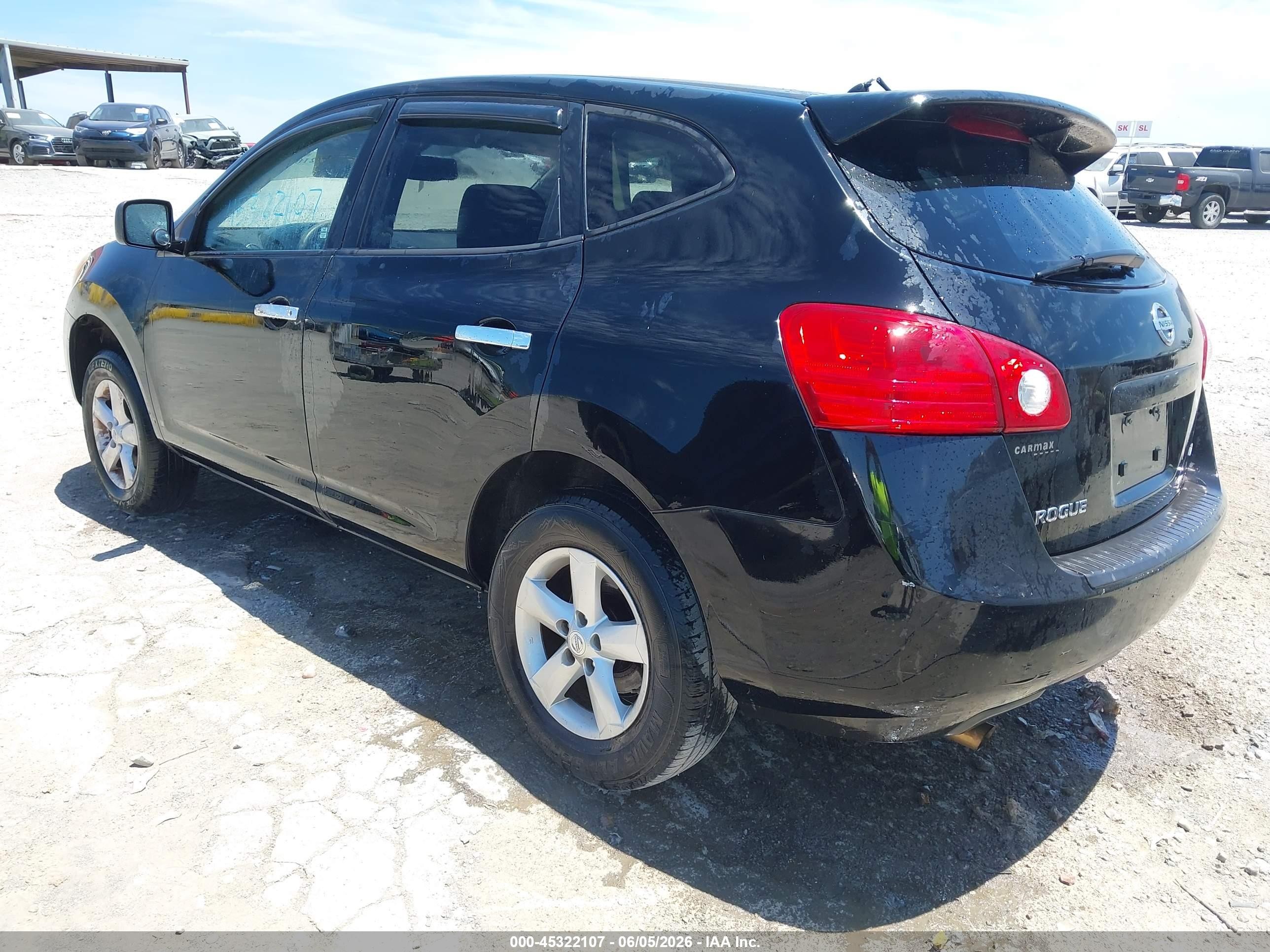 2010 Nissan Rogue S Black vin: JN8AS5MV1AW148761