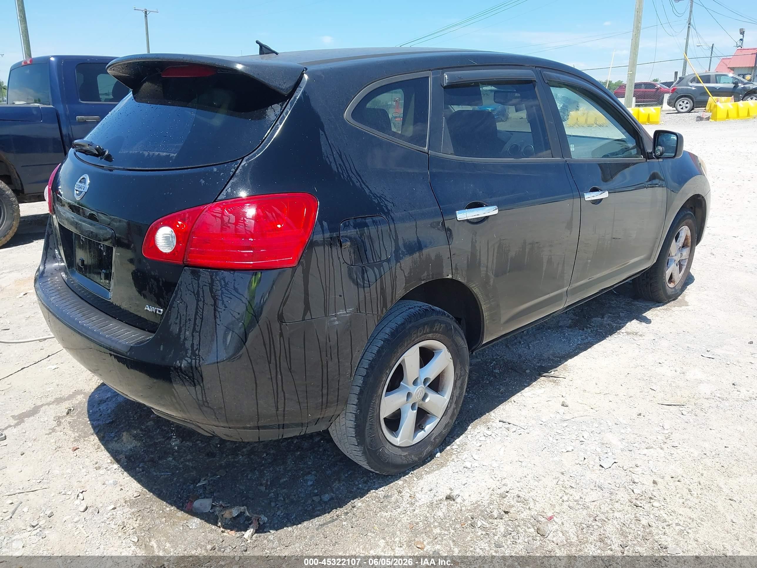 2010 Nissan Rogue S Black vin: JN8AS5MV1AW148761