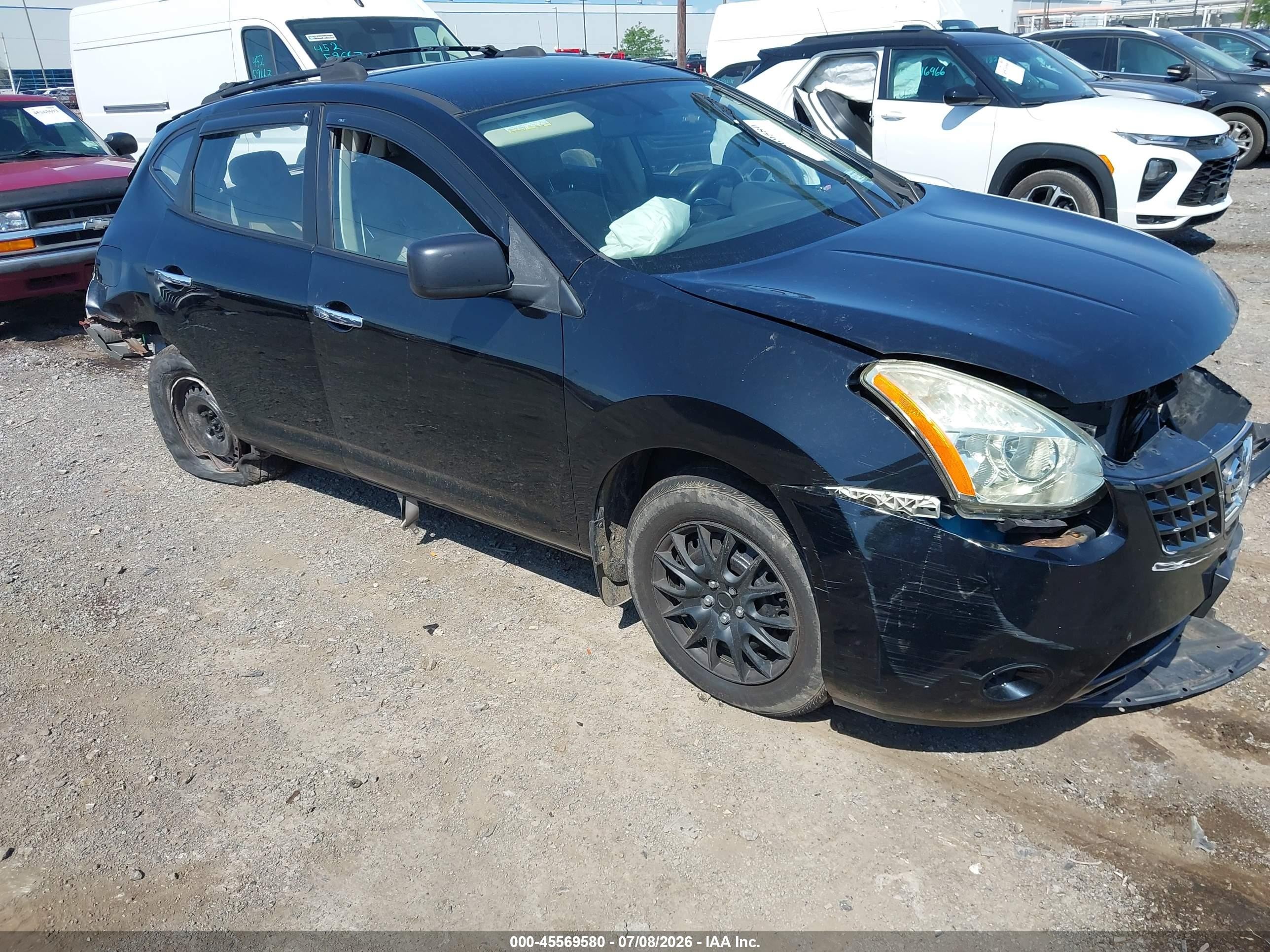 2010 Nissan Rogue S Black vin: JN8AS5MV1AW600143