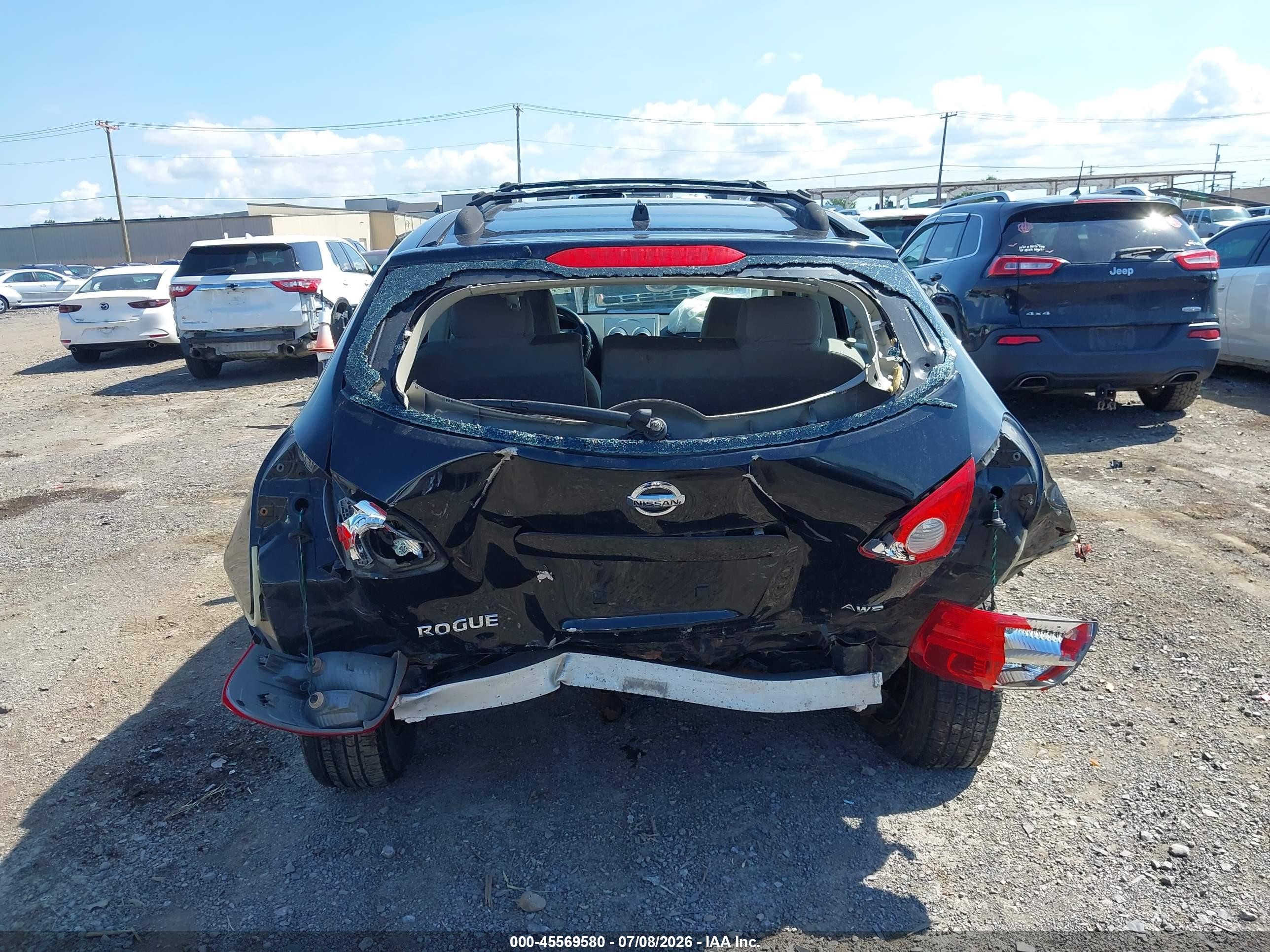 2010 Nissan Rogue S Black vin: JN8AS5MV1AW600143