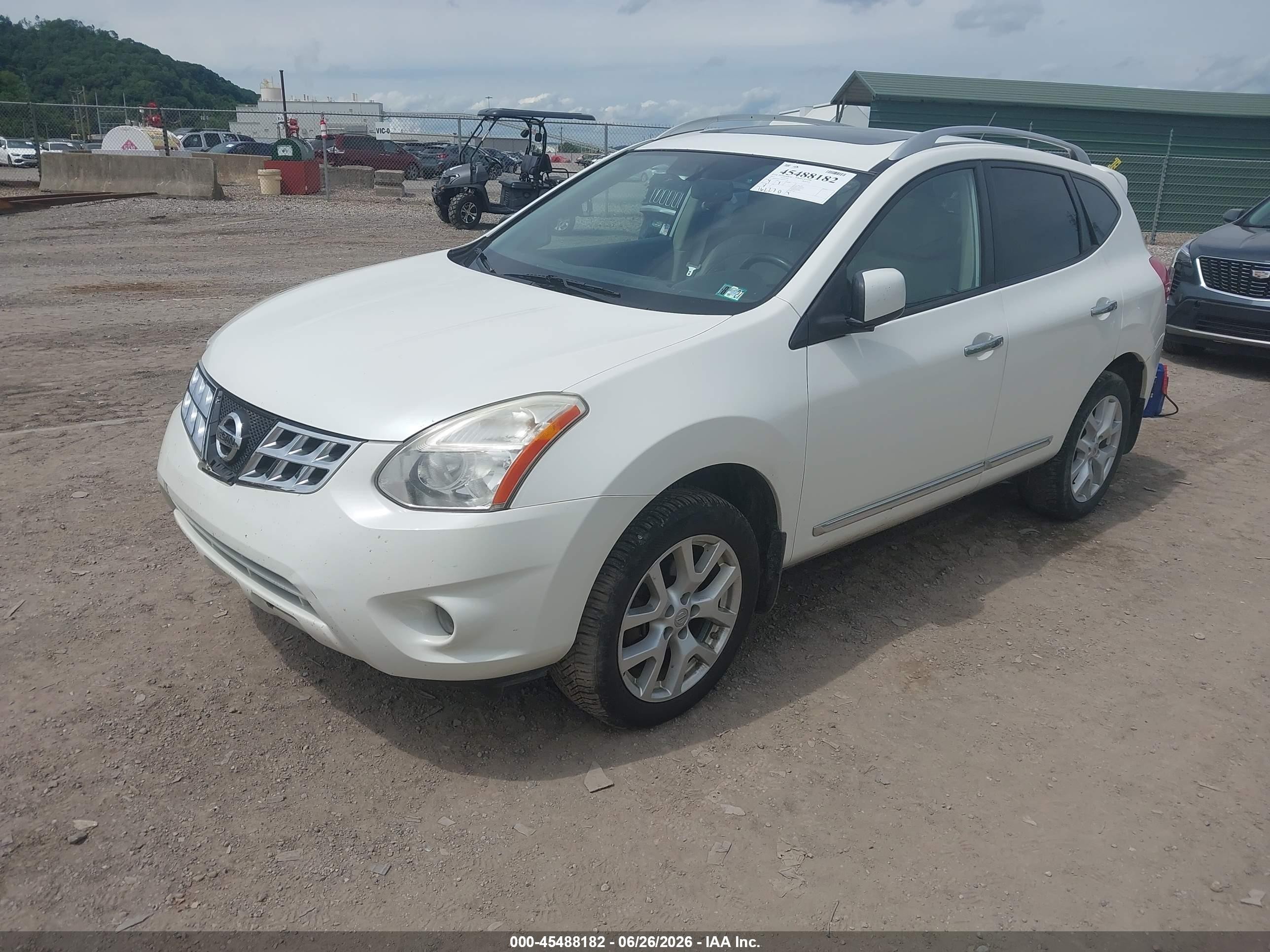2011 Nissan Rogue Sv White vin: JN8AS5MV1BW253320