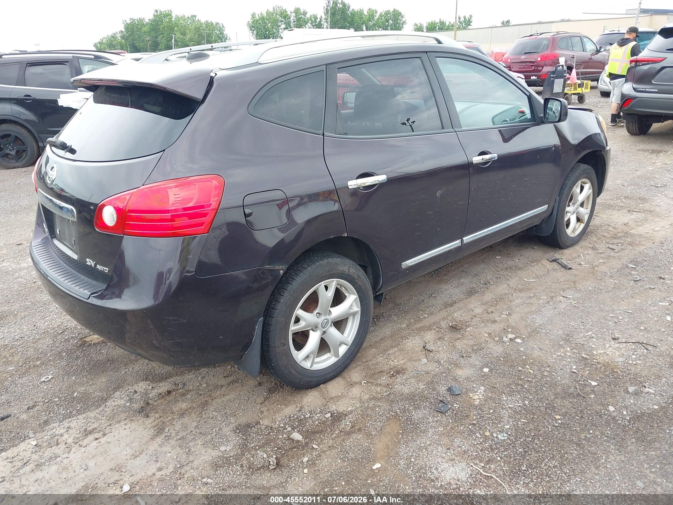 2011 Nissan Rogue Sv Фиолетовый vin: JN8AS5MV1BW267881