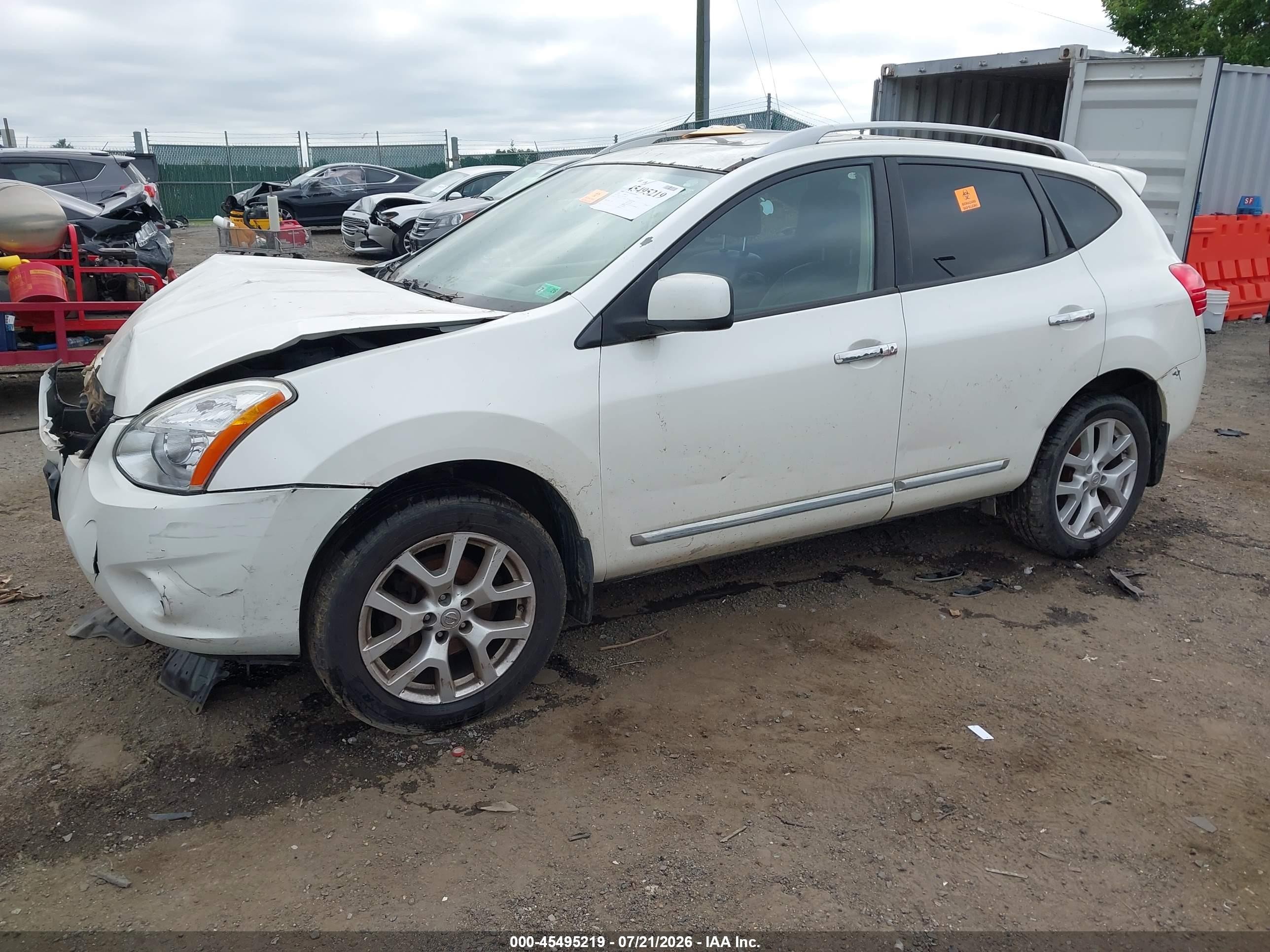 2011 Nissan Rogue Sv White vin: JN8AS5MV1BW288293