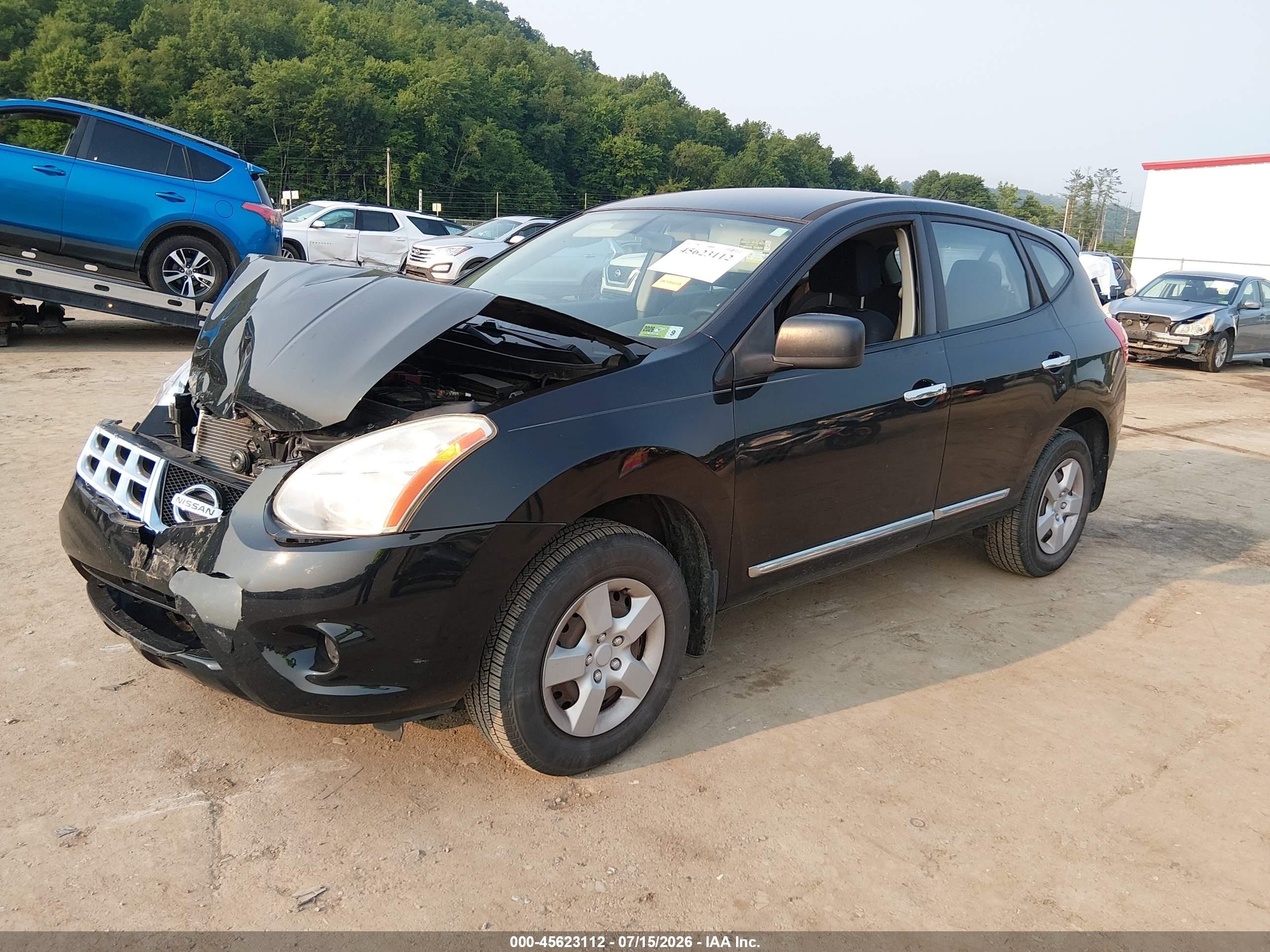 2011 Nissan Rogue S Черный vin: JN8AS5MV1BW297558