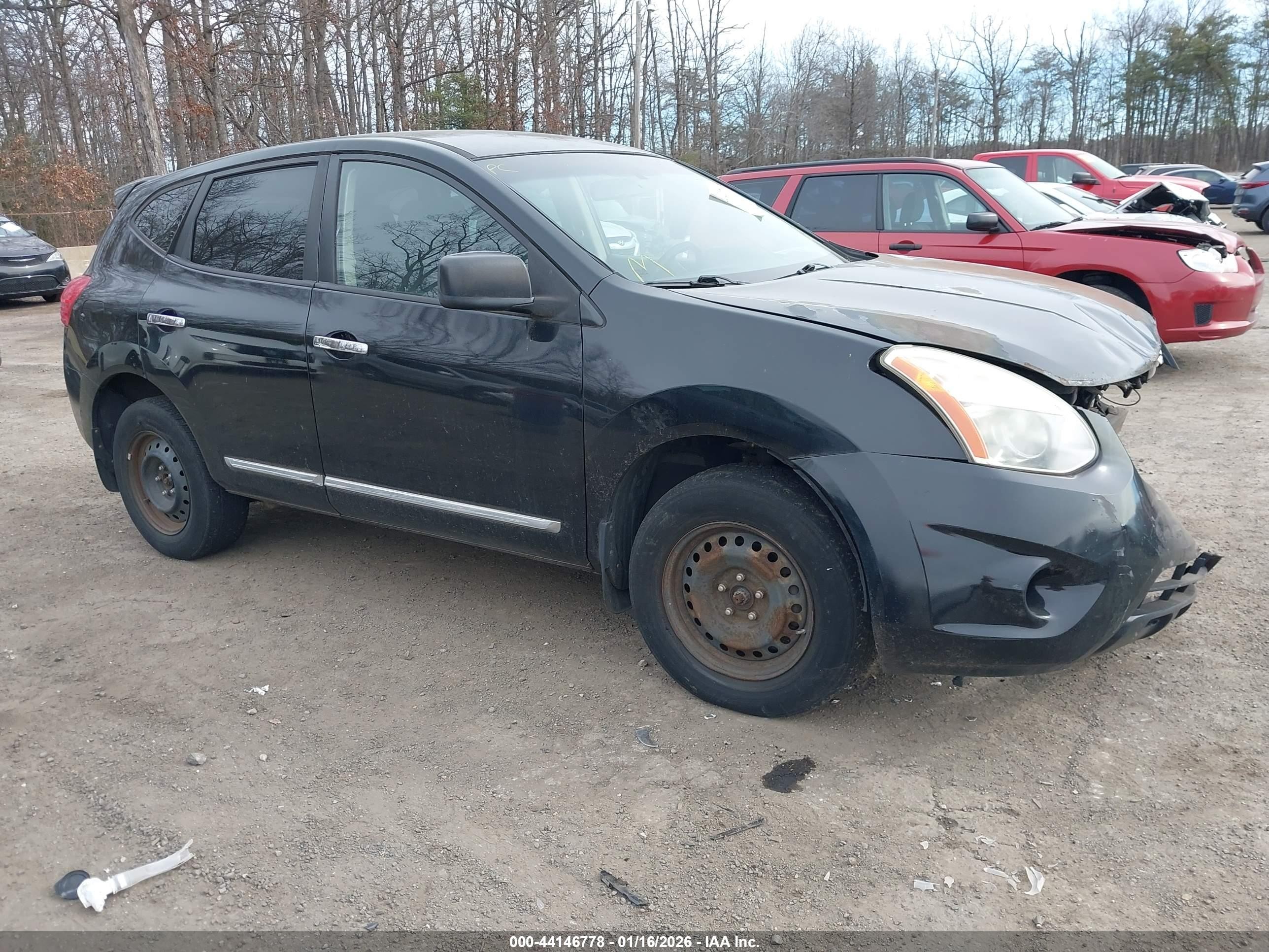 2011 Nissan Rogue S Черный vin: JN8AS5MV1BW673594