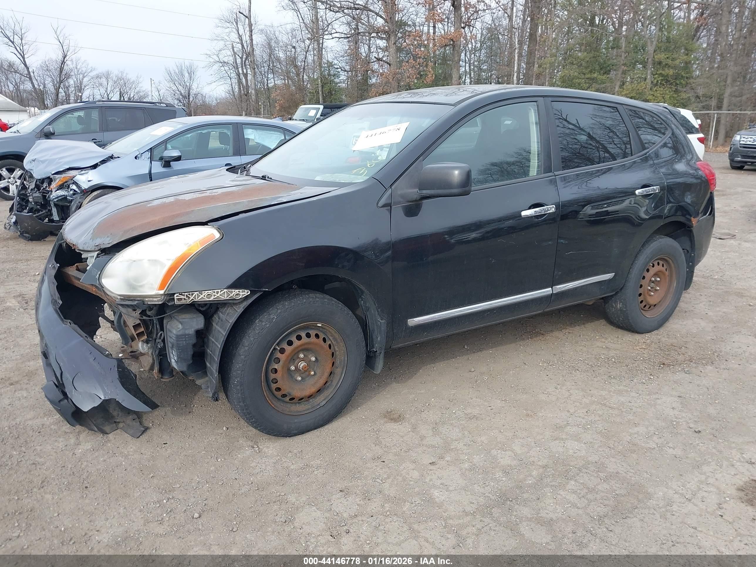 2011 Nissan Rogue S Черный vin: JN8AS5MV1BW673594
