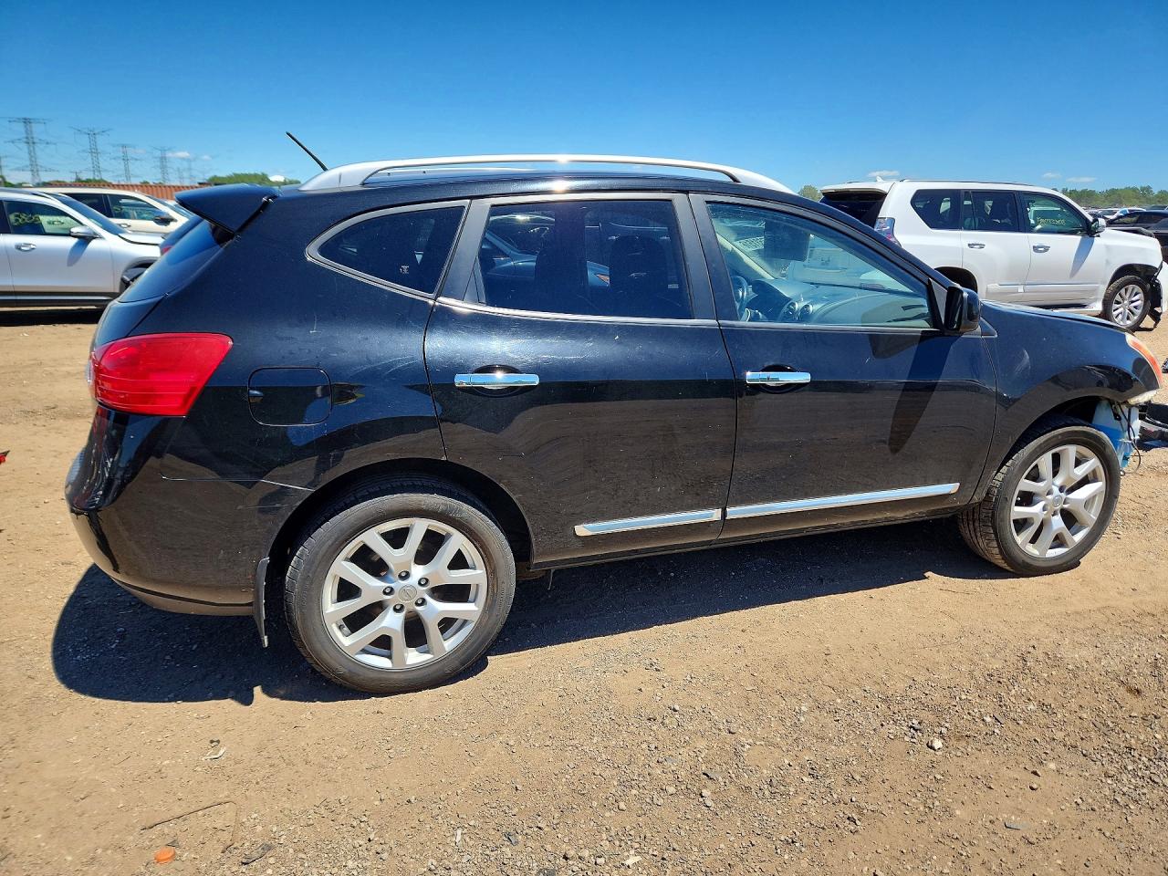 2011 Nissan Rogue S Black vin: JN8AS5MV1BW676544