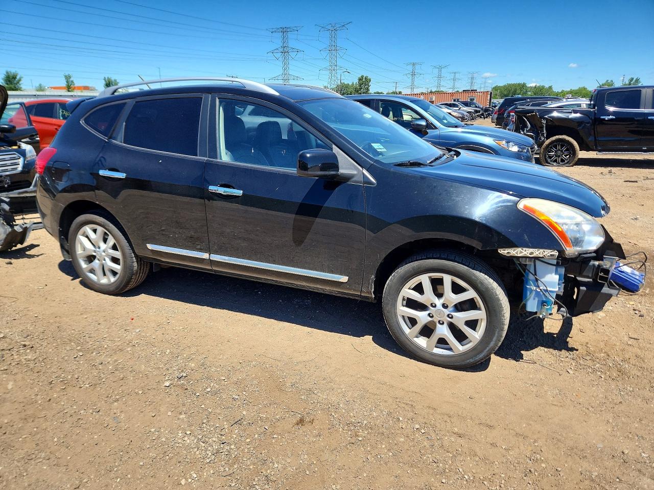 2011 Nissan Rogue S Black vin: JN8AS5MV1BW676544